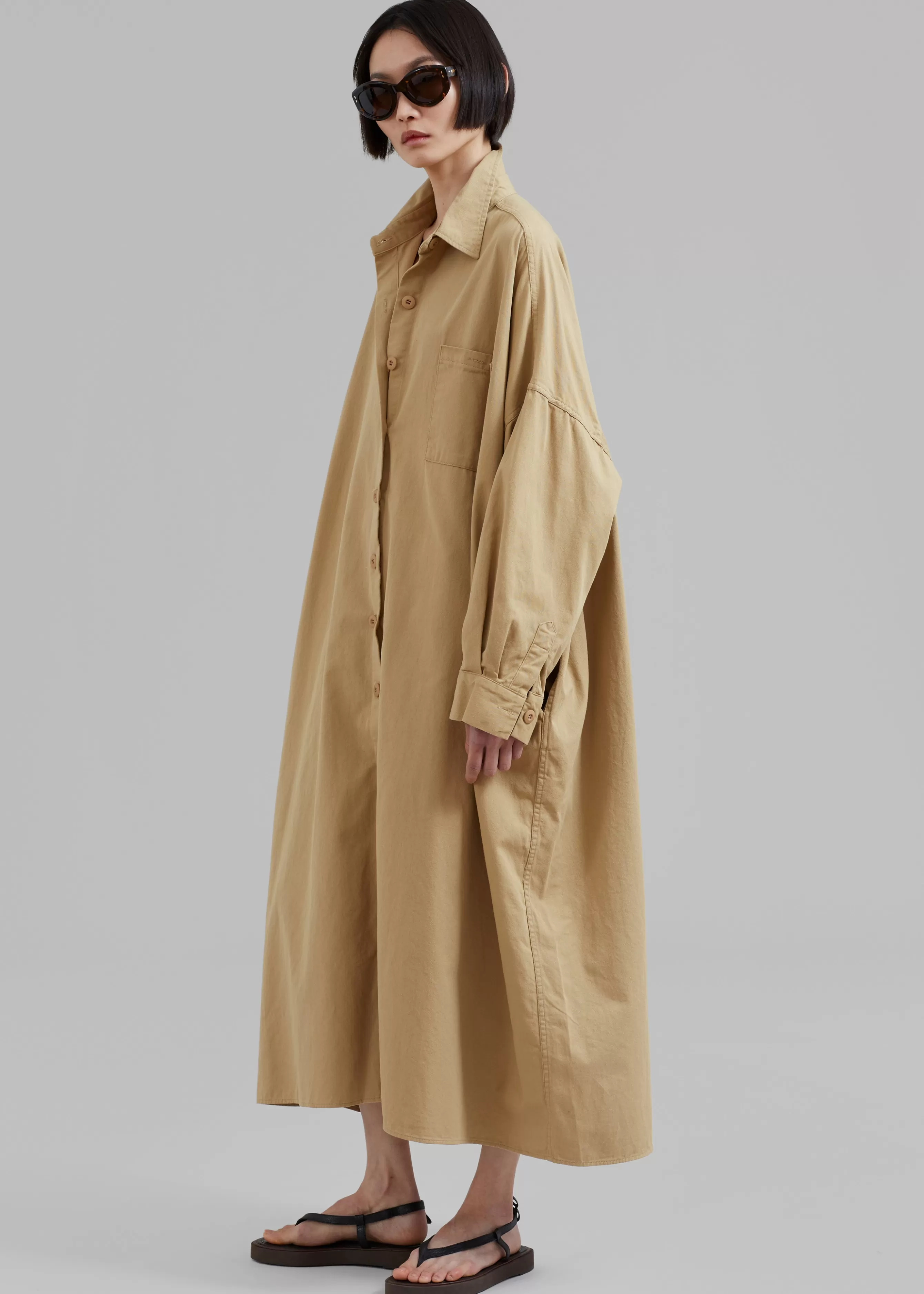 Women The Frankie Shop Kason Oversized Shirt Dress