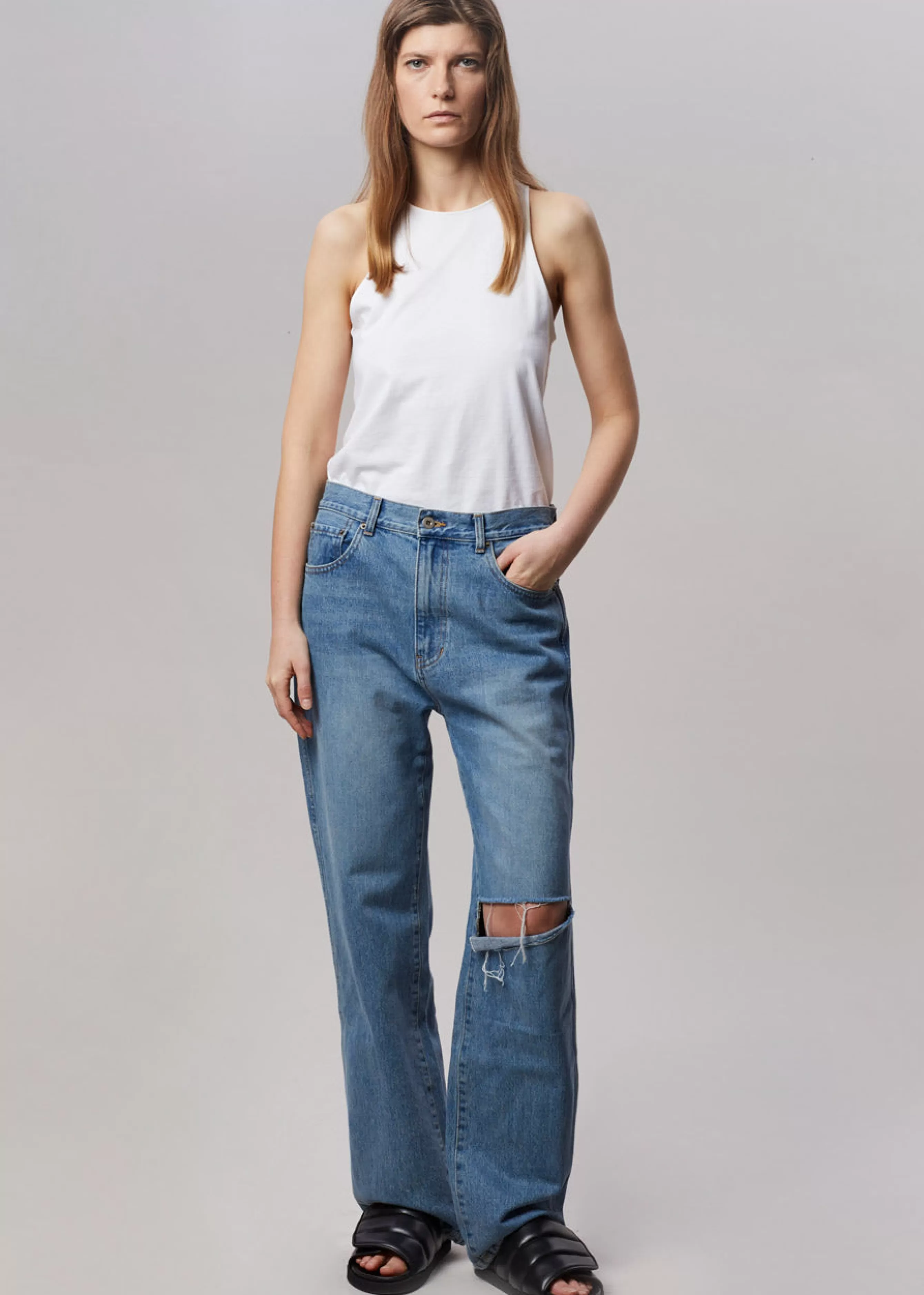 Women The Frankie Shop Laon Ripped Jeans