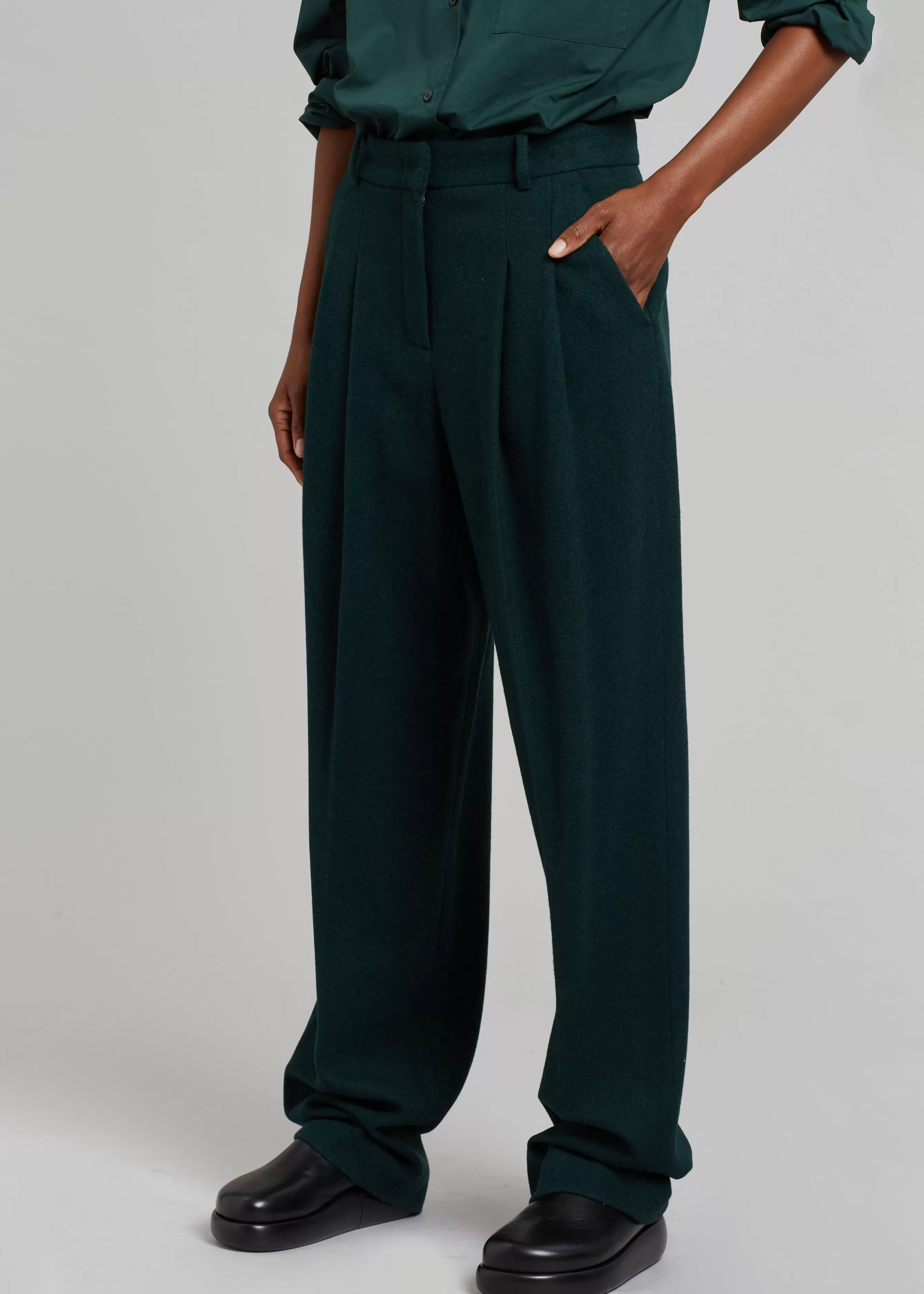 Women The Frankie Shop Layton Wool Suit Pants