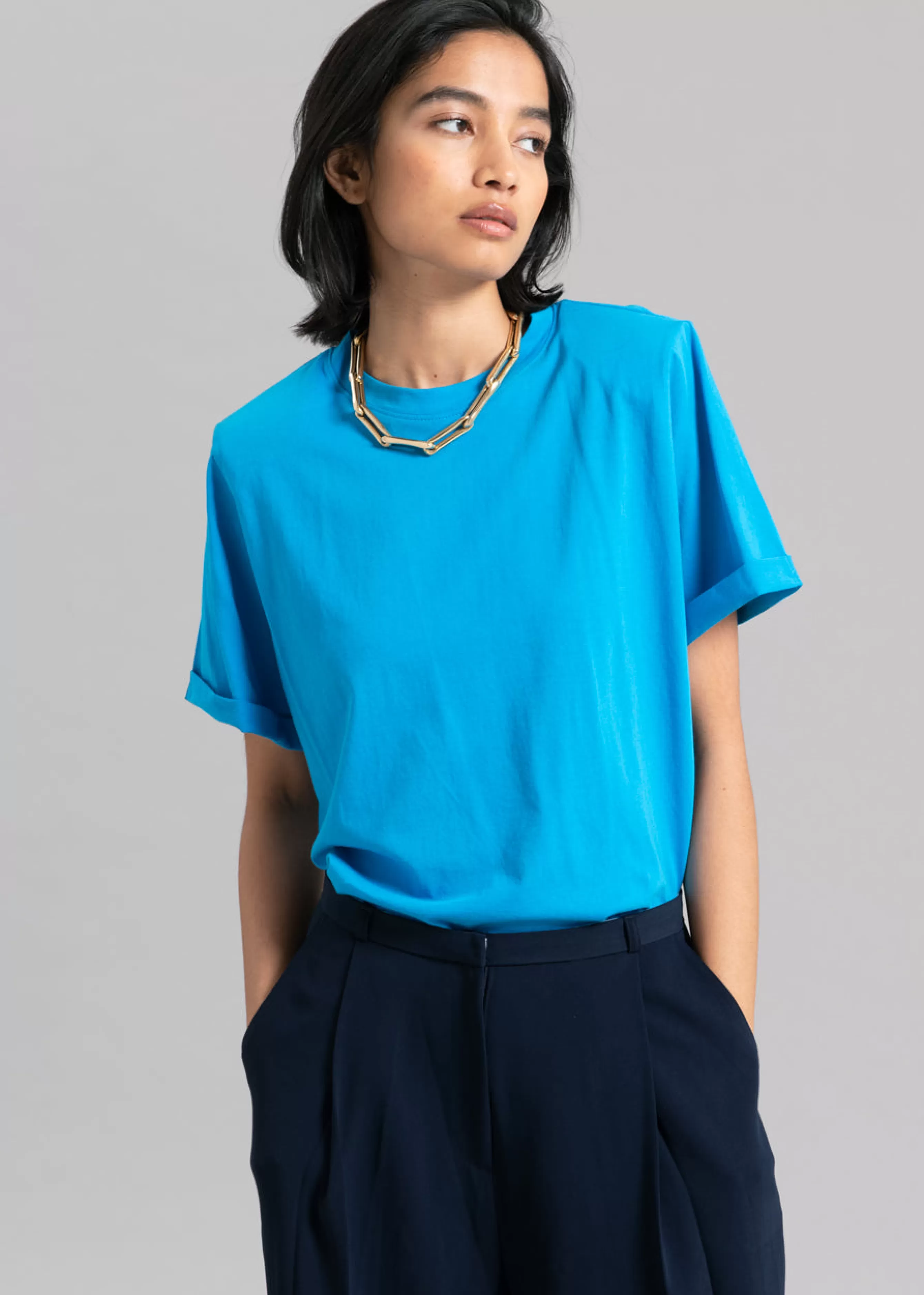 Women The Frankie Shop Lena Padded Shoulder Tee