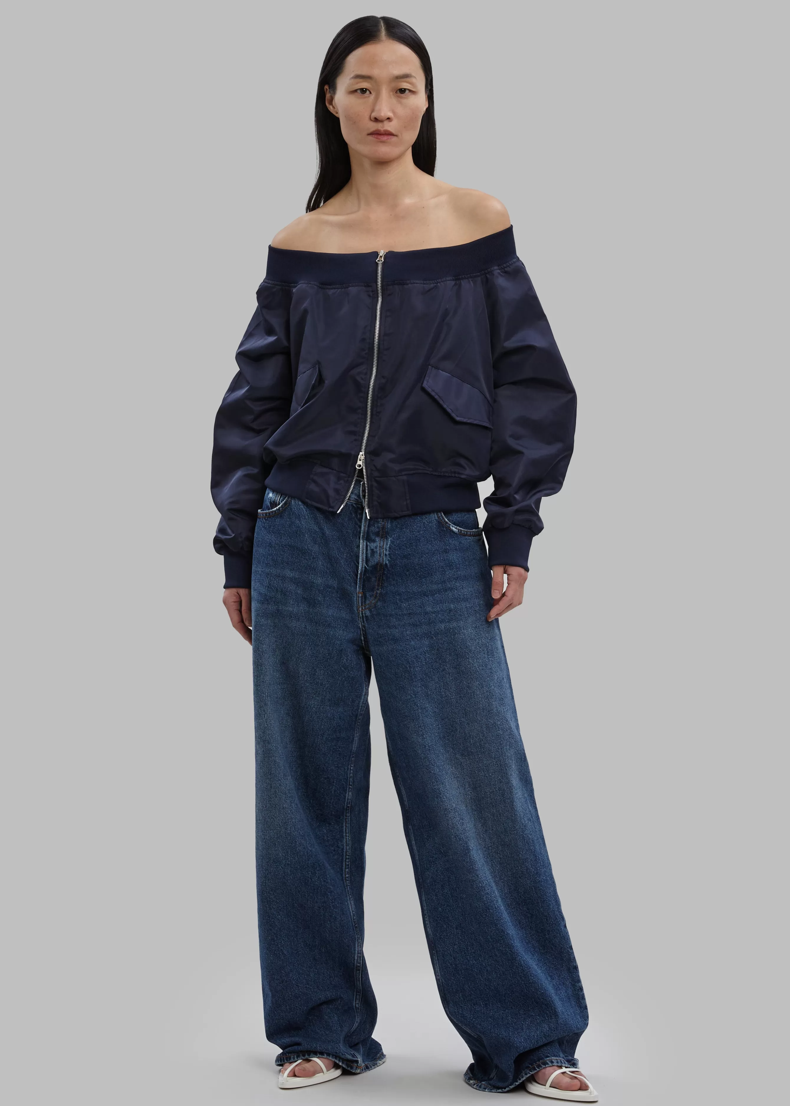 Women The Frankie Shop Lilya Off Shoulder Bomber