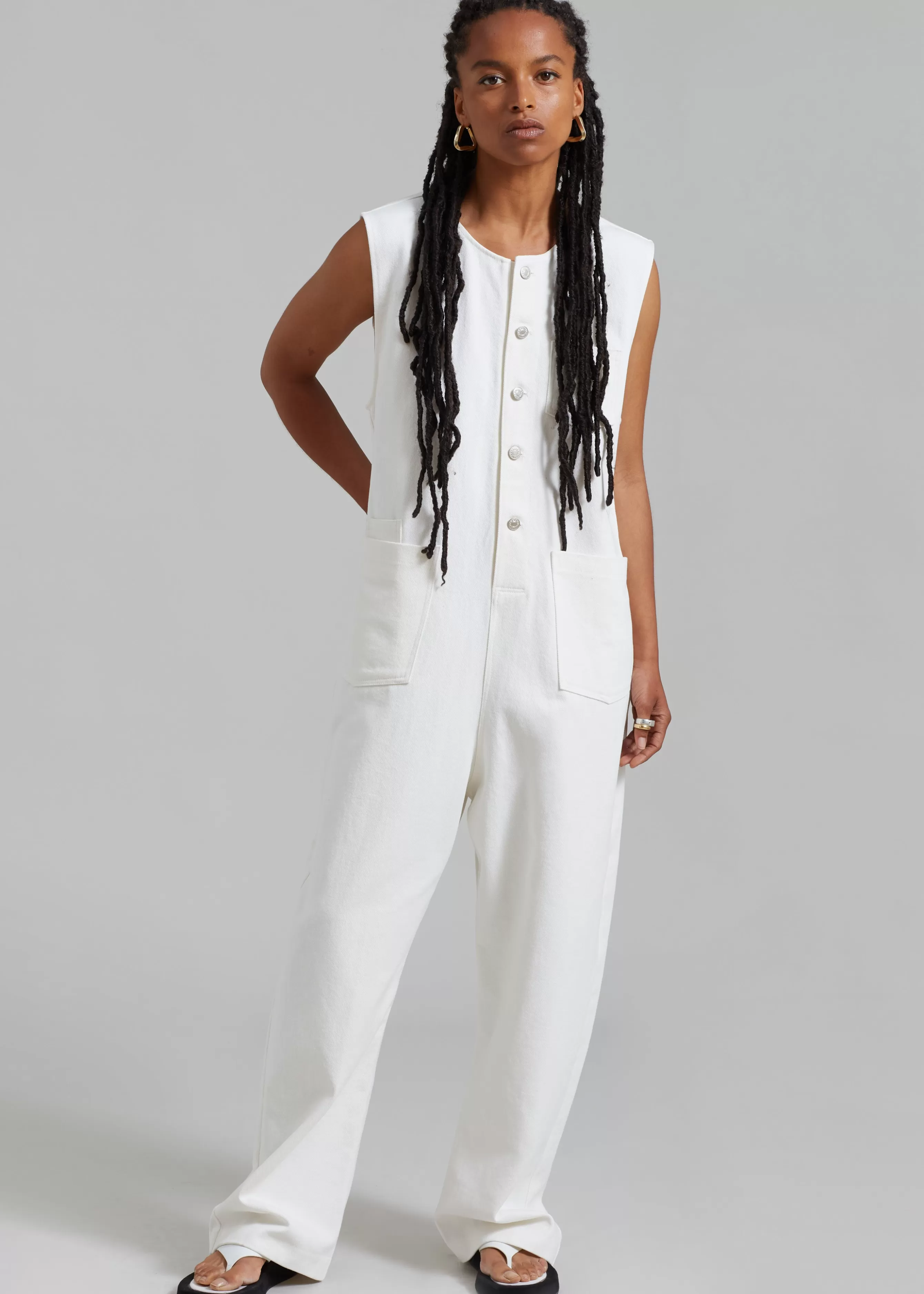 Women The Frankie Shop Liv Denim Jumpsuit