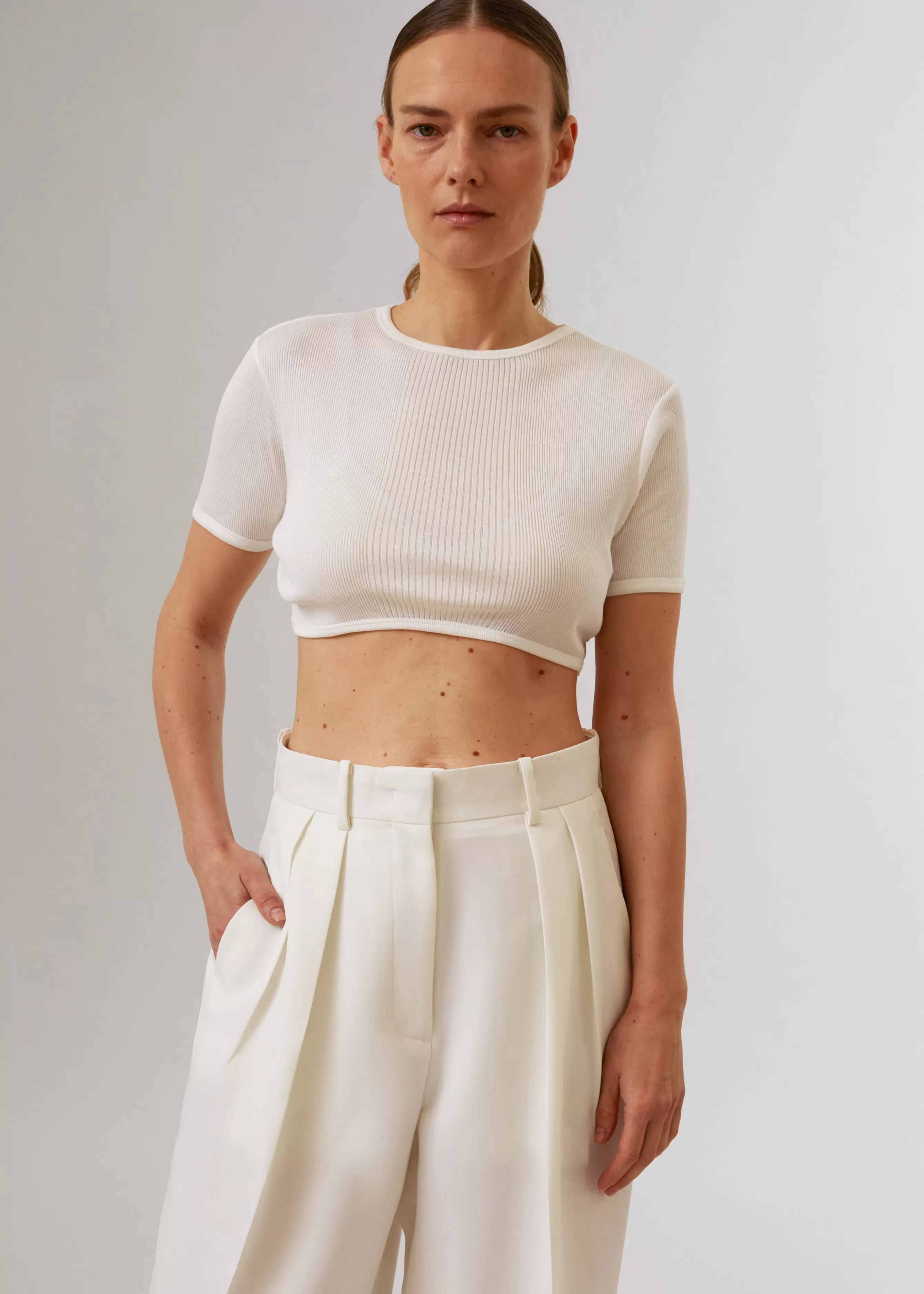 Women The Frankie Shop Loulou Studio Adas Cropped Top