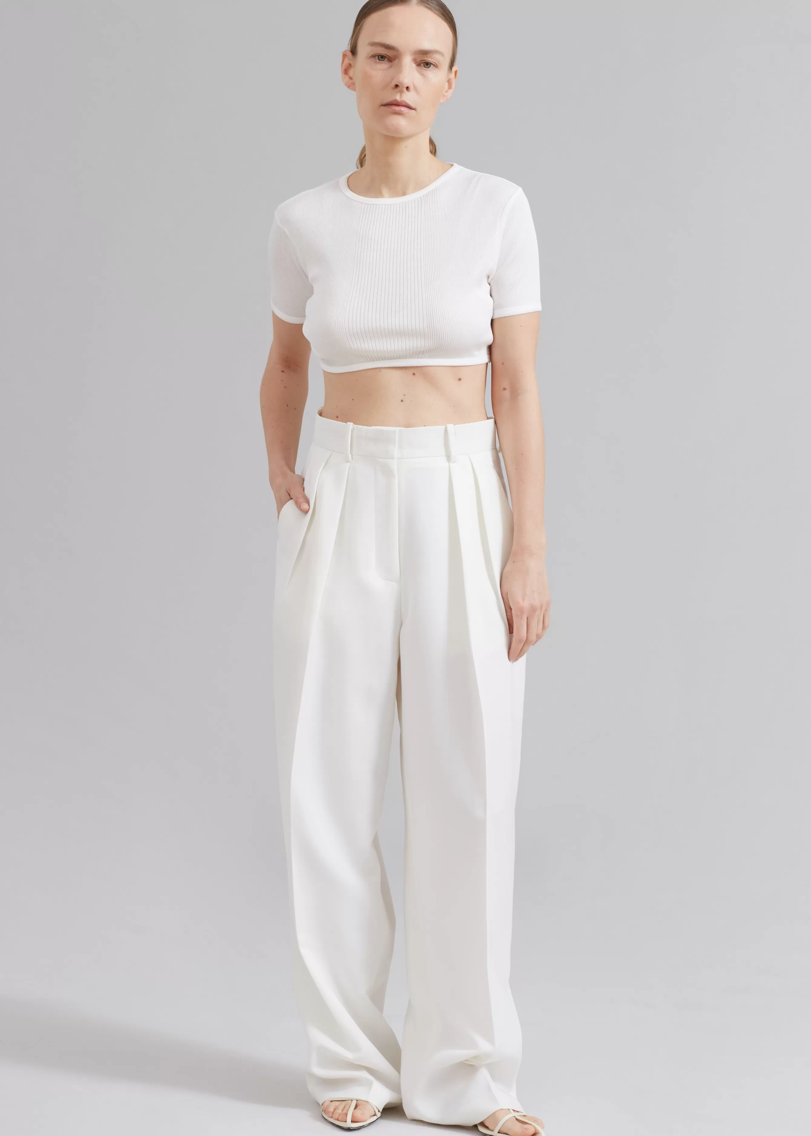 Women The Frankie Shop Loulou Studio Adas Cropped Top