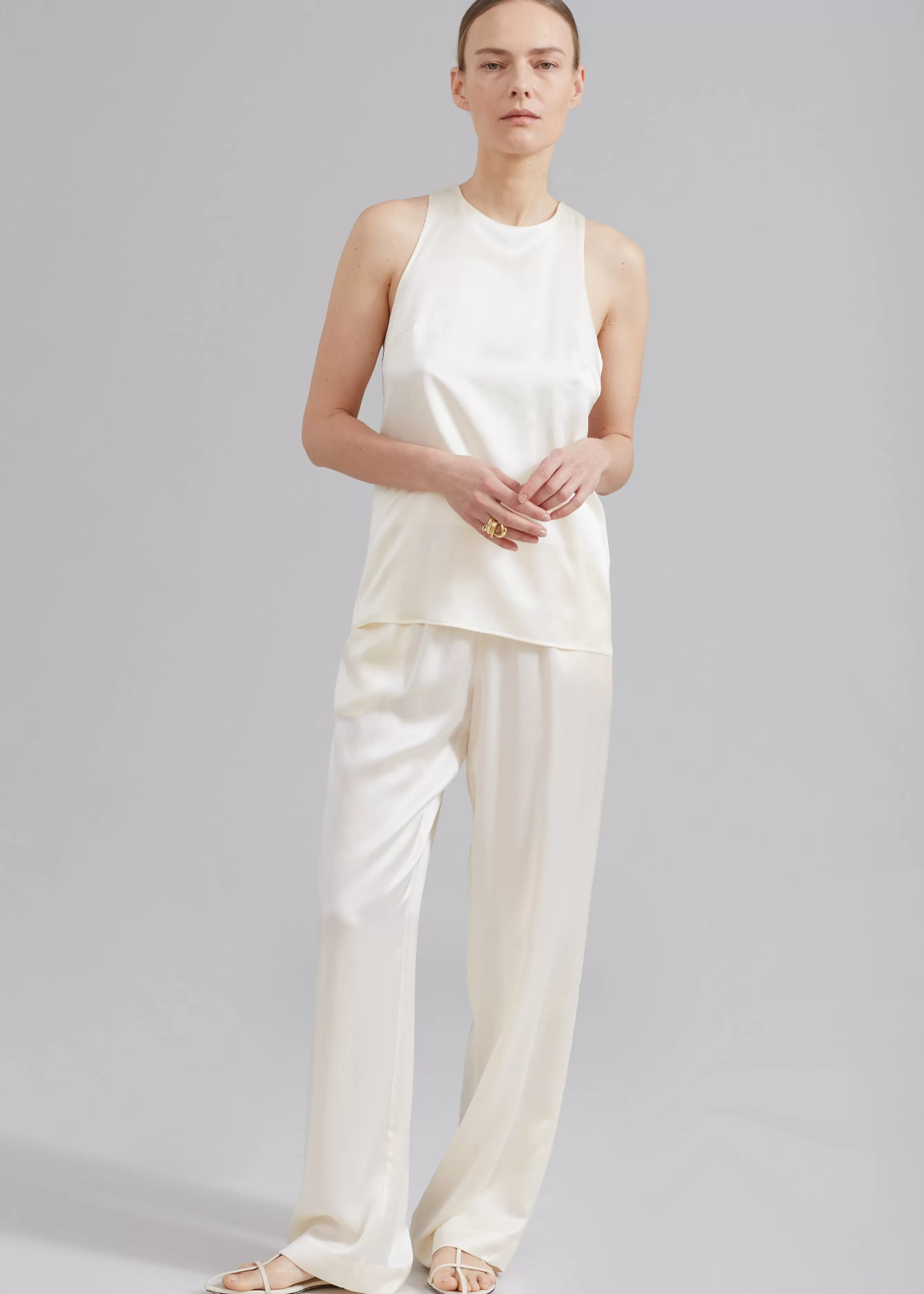 Women The Frankie Shop Loulou Studio Soma Silk Pants