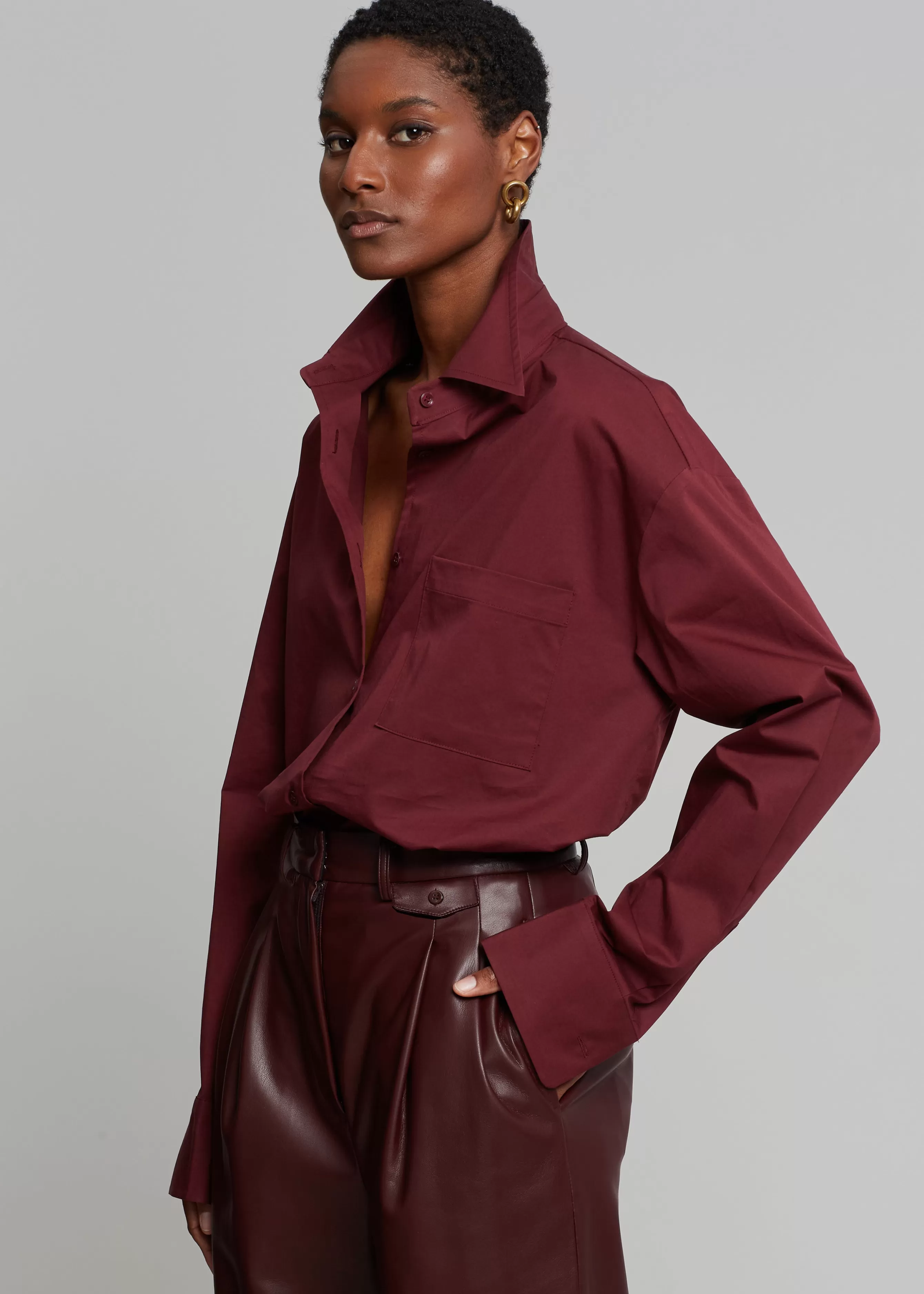 Women The Frankie Shop Lui Poplin Shirt