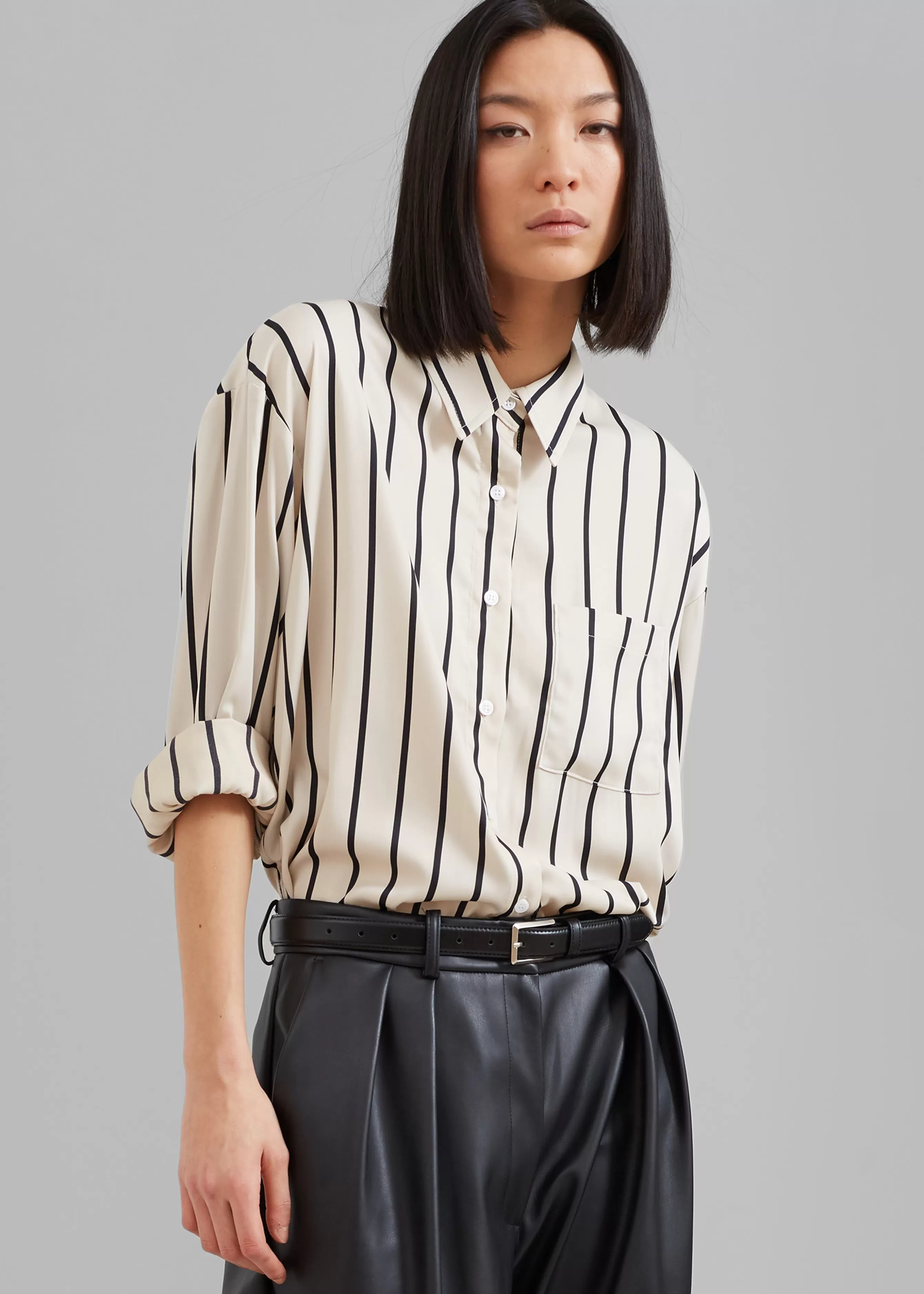 Women The Frankie Shop Lui Satin Shirt