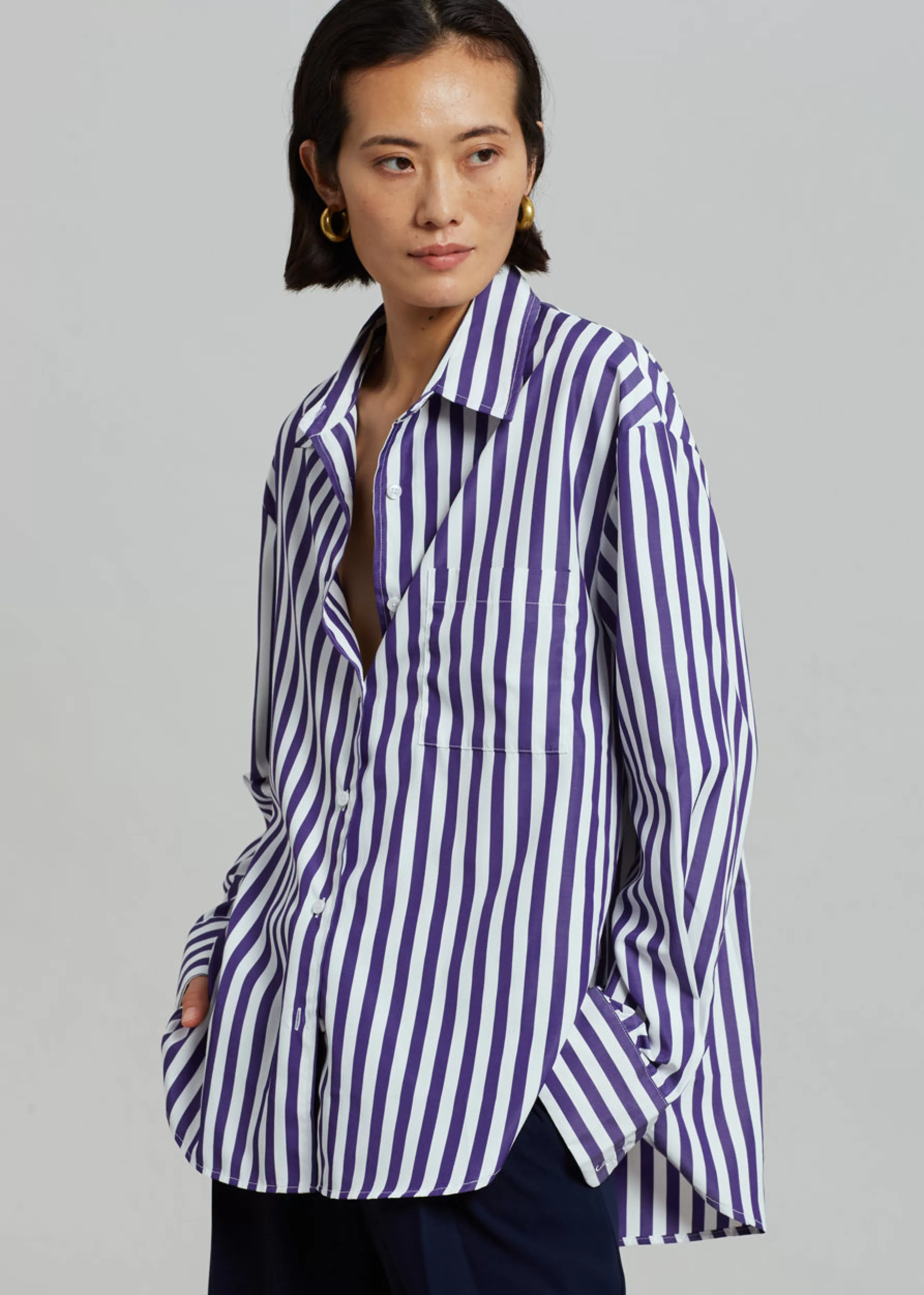 Women The Frankie Shop Lui Stripe Shirt