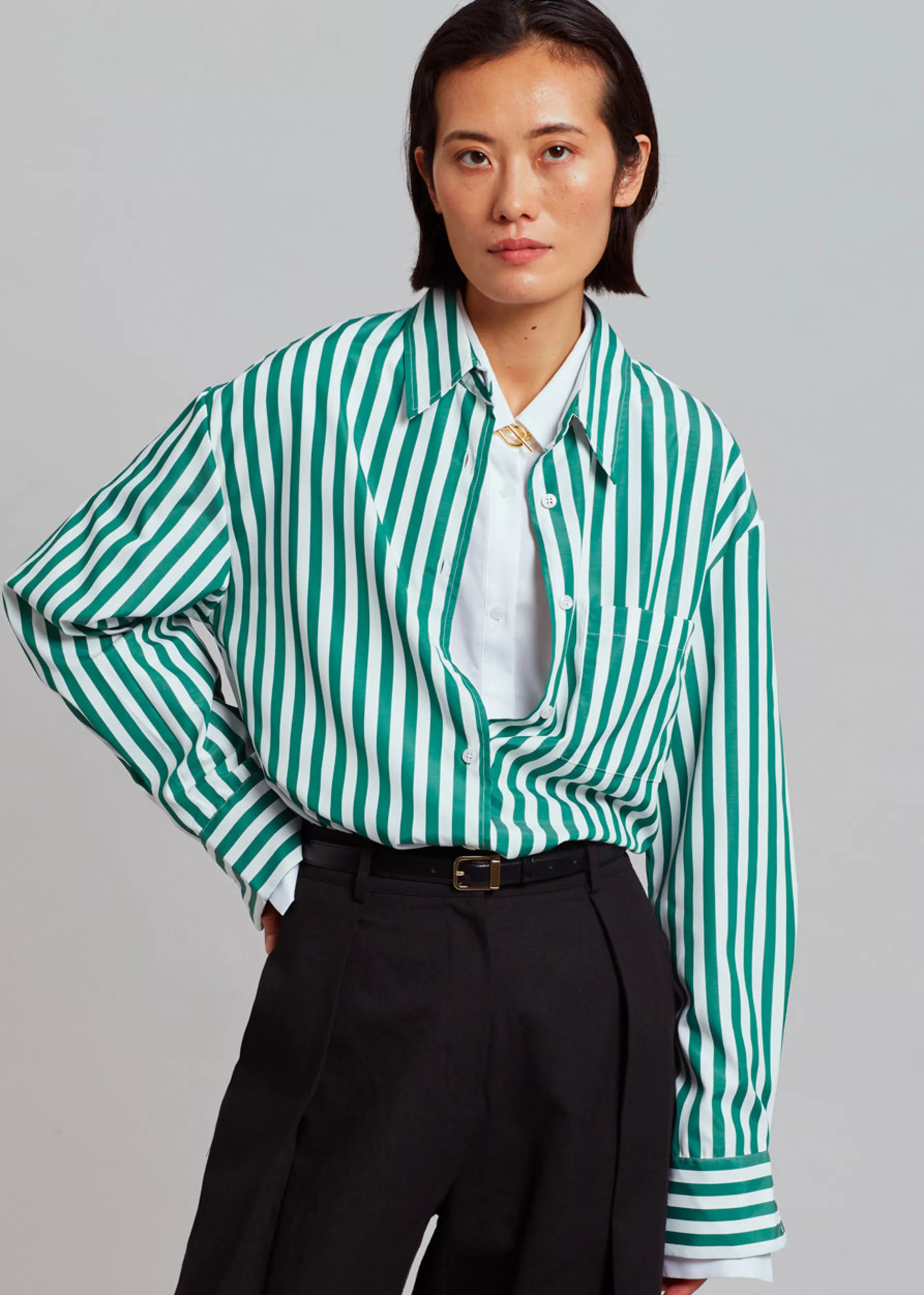 Women The Frankie Shop Lui Stripe Shirt