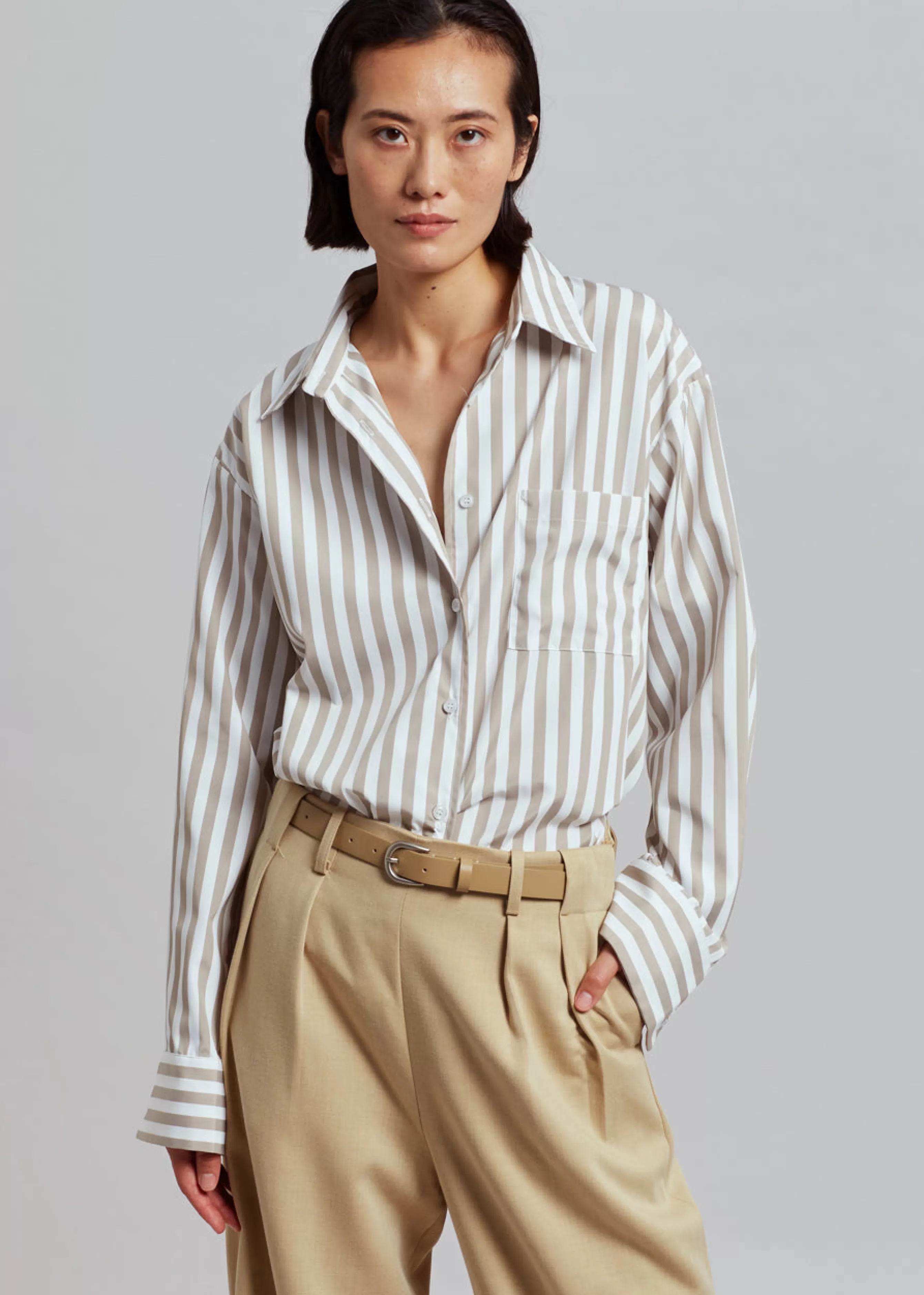 Women The Frankie Shop Lui Stripe Shirt