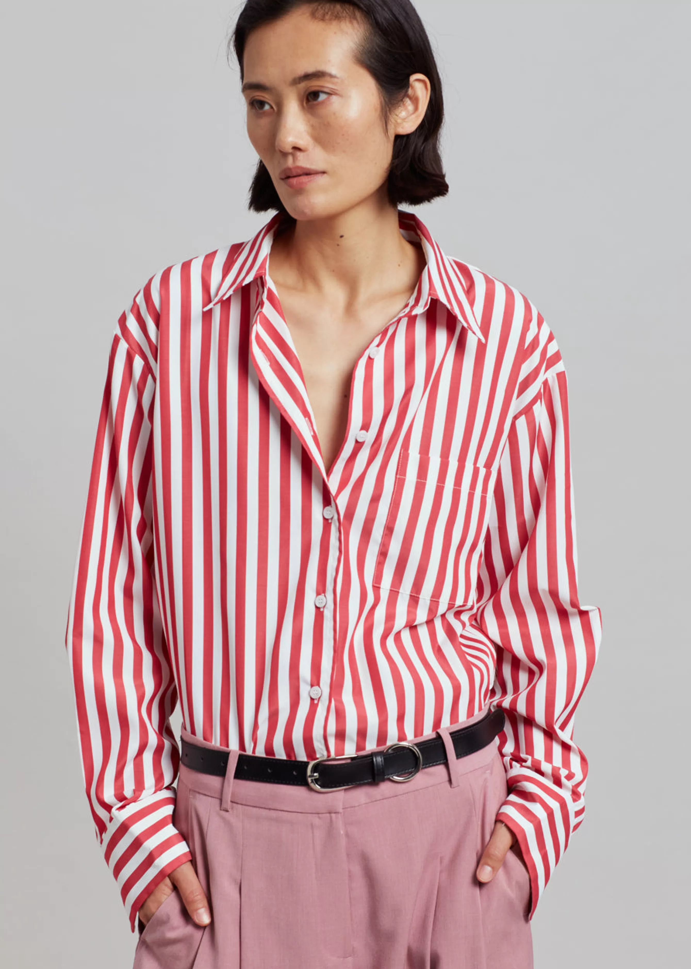 Women The Frankie Shop Lui Stripe Shirt