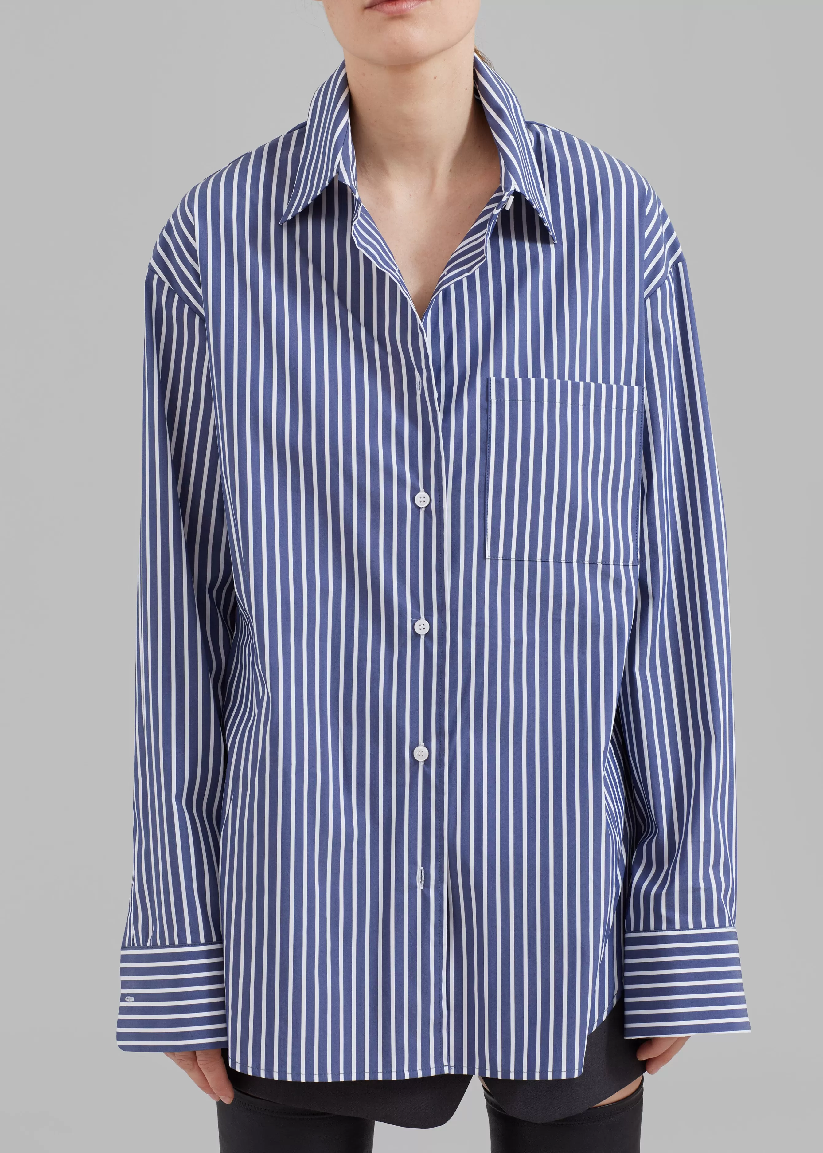 Women The Frankie Shop Lui Thin Stripe Shirt