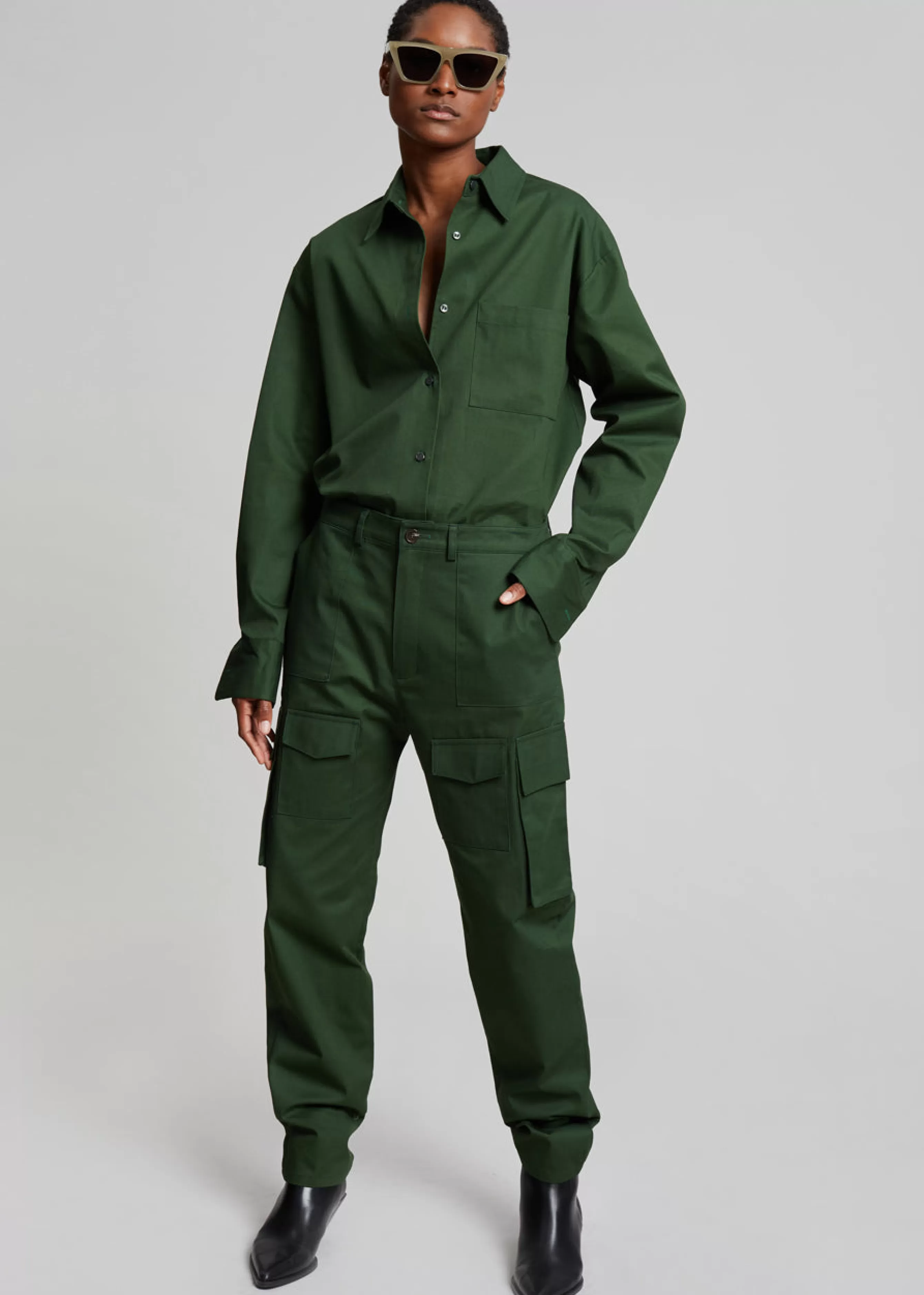 Women The Frankie Shop Lui Twill Overshirt