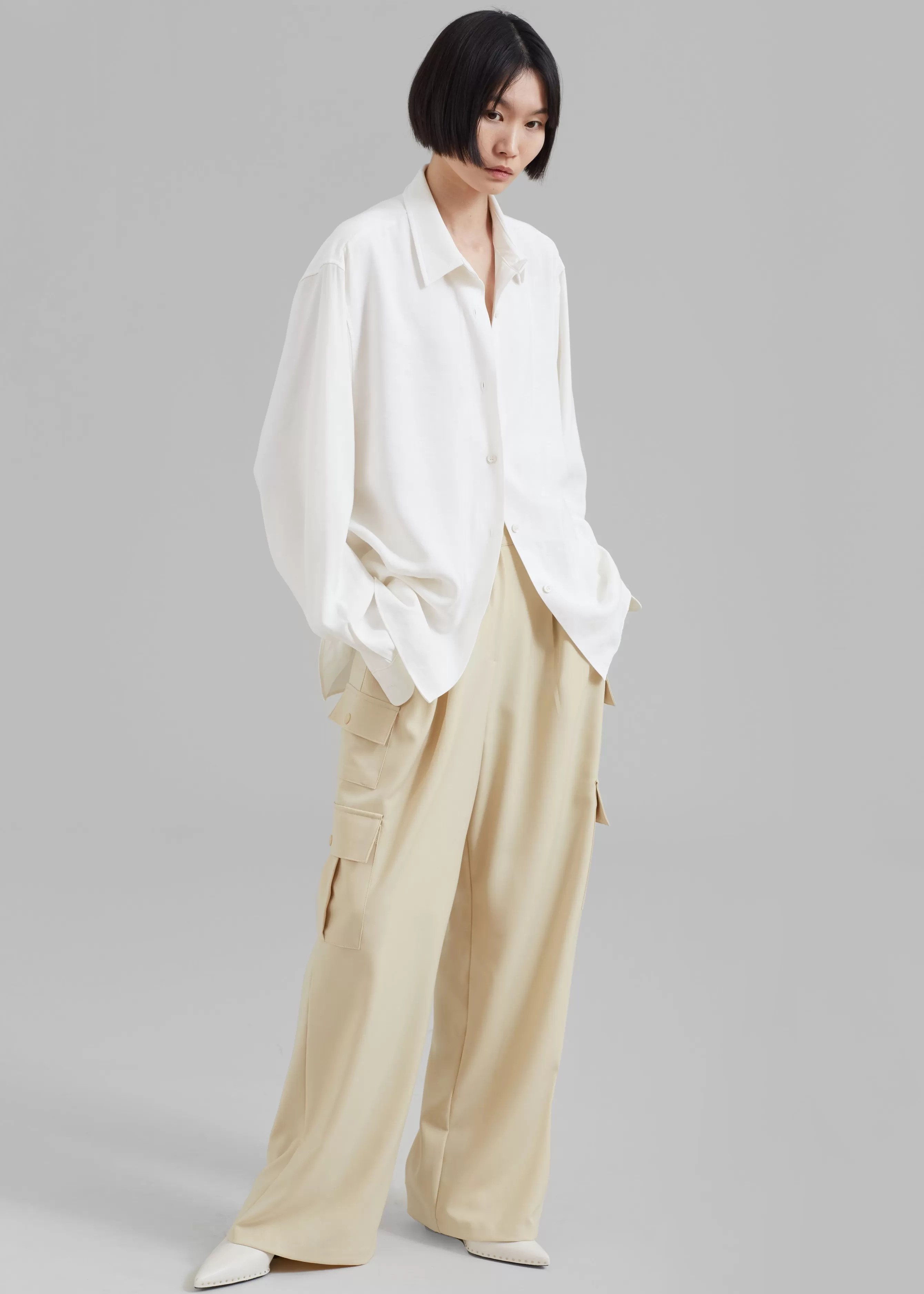 Women The Frankie Shop Manye Fluid Cargo Pants