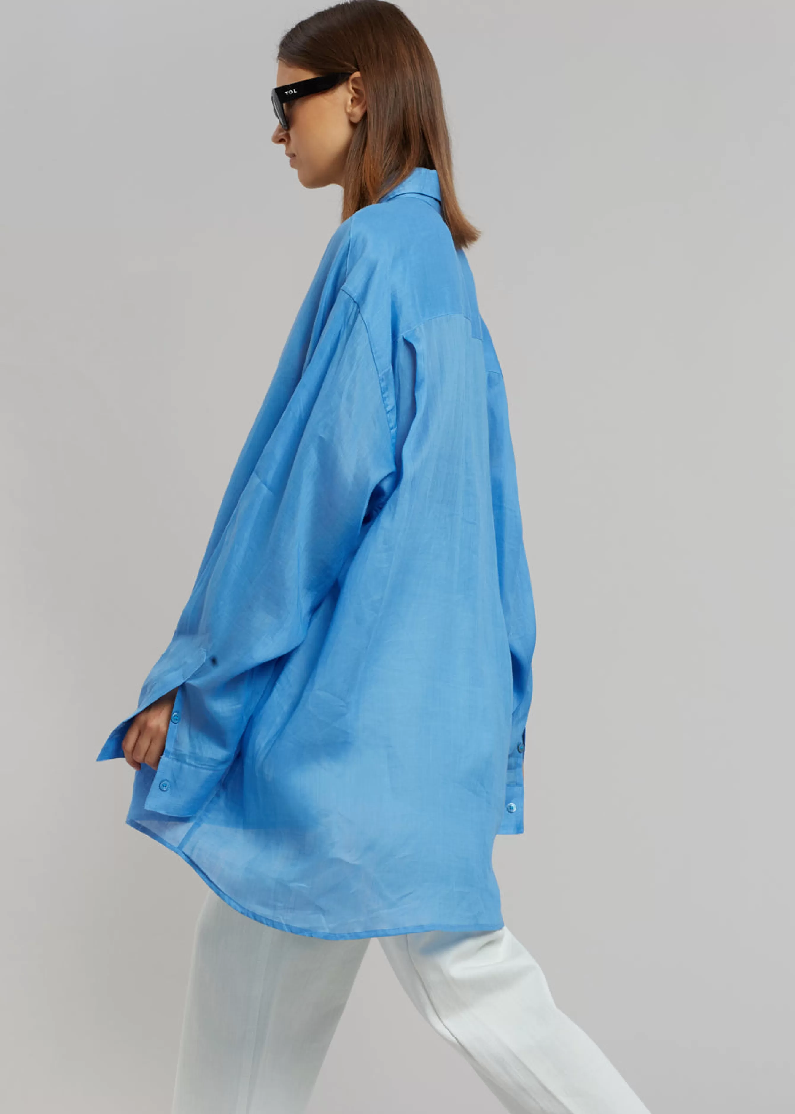 Women The Frankie Shop Marlow Oversized Linen Shirt