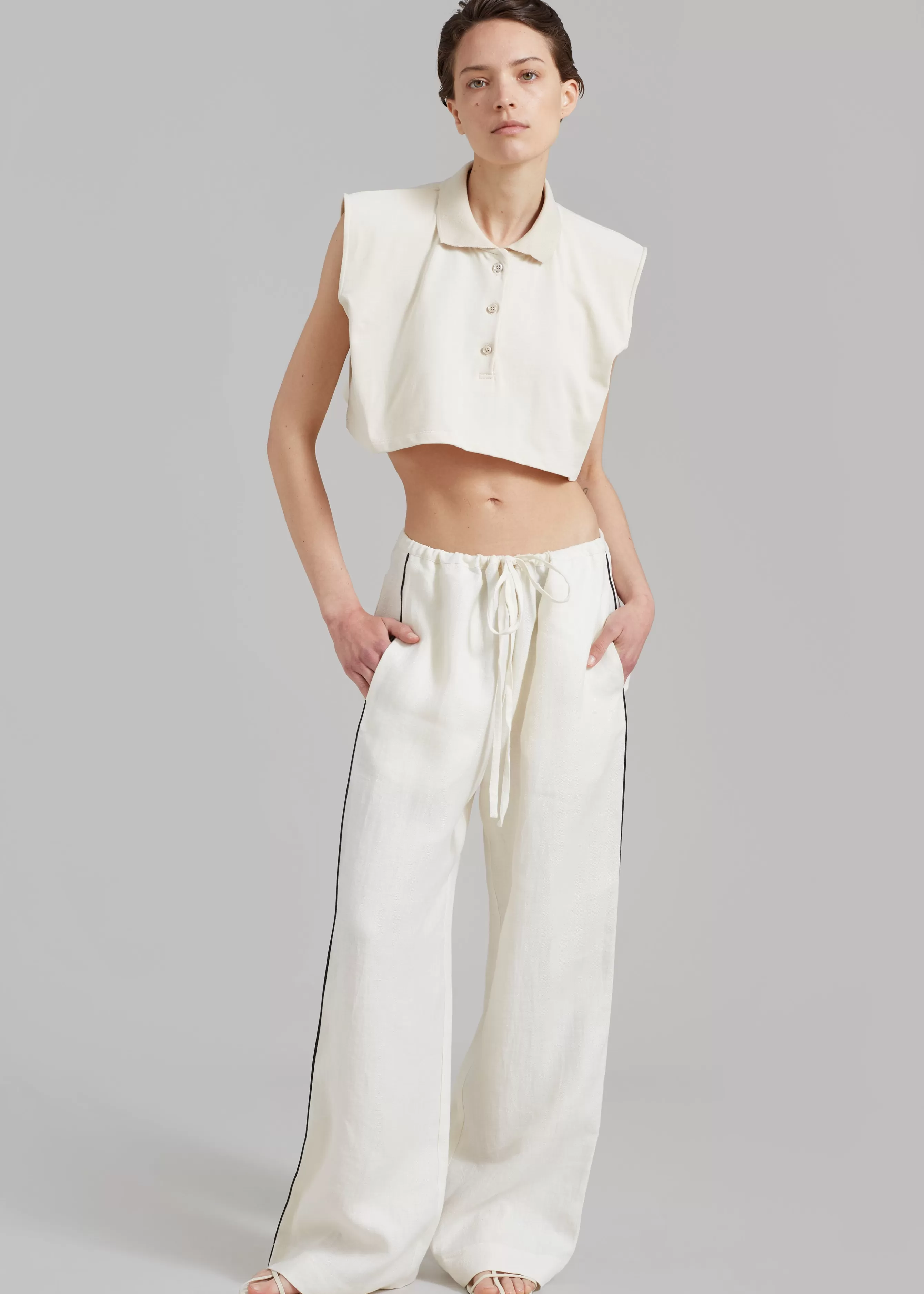 Women The Frankie Shop Matin Piping Drawstring Pant