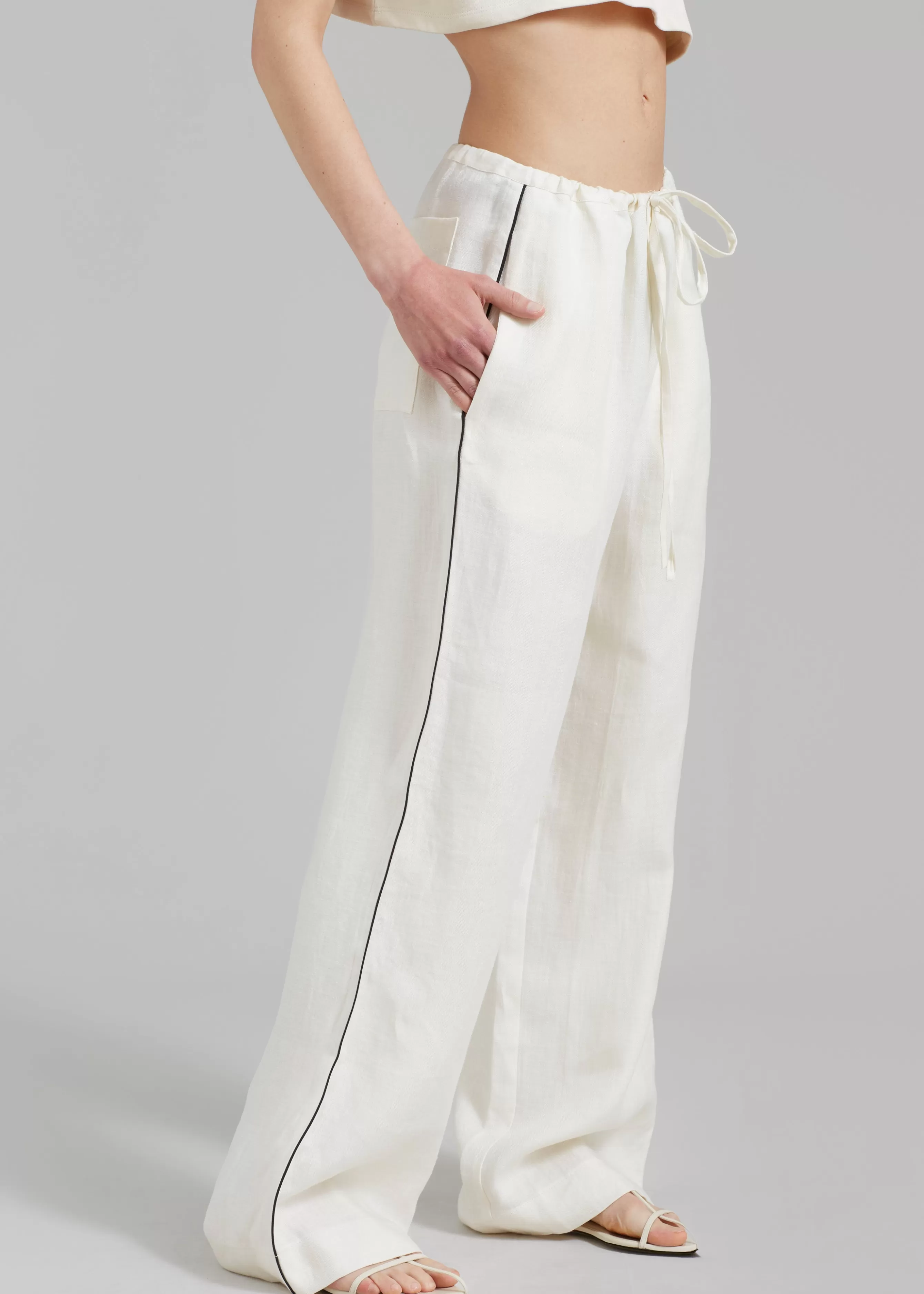 Women The Frankie Shop Matin Piping Drawstring Pant