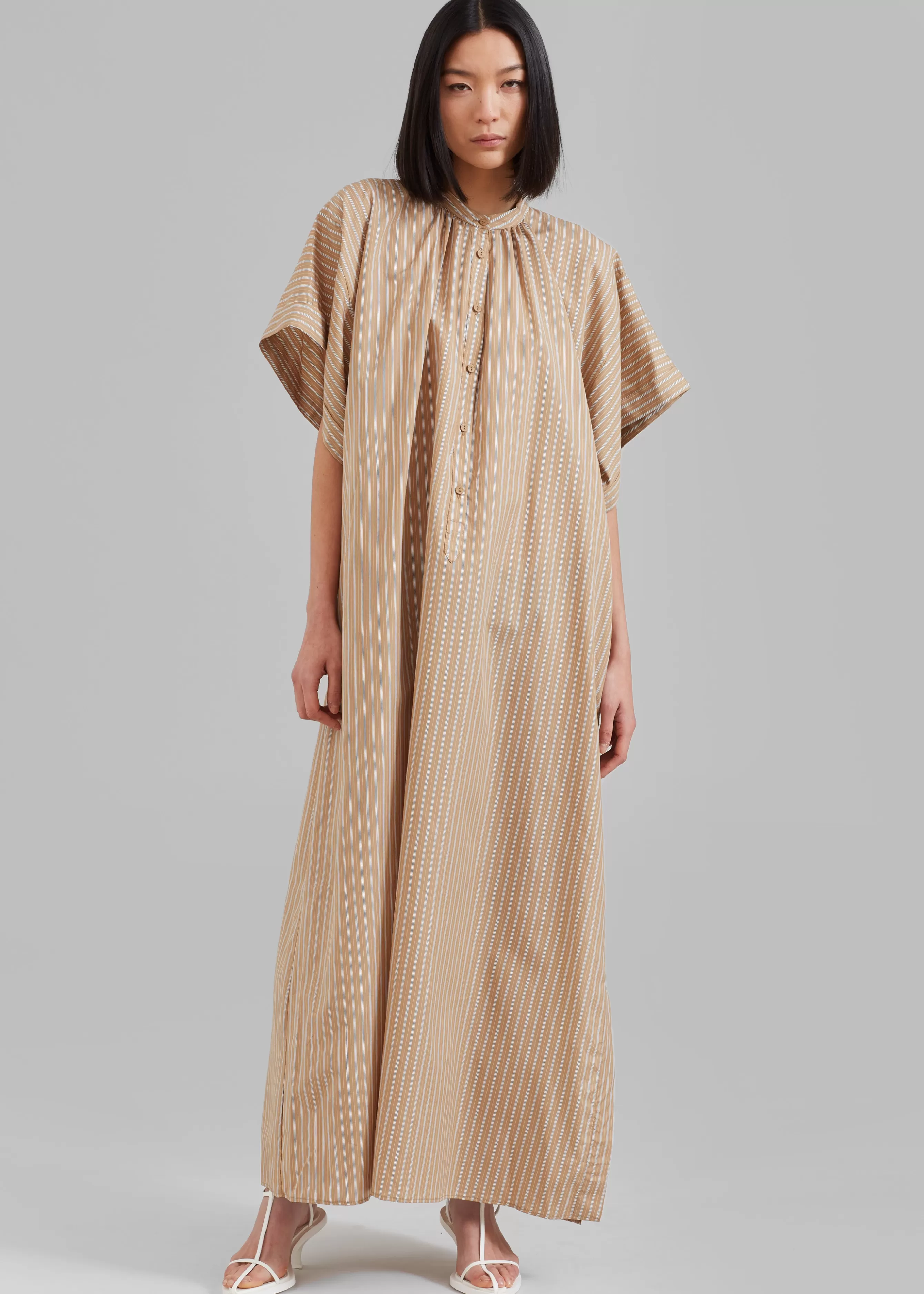 Women The Frankie Shop Matteau Button Front Djellaba Dress