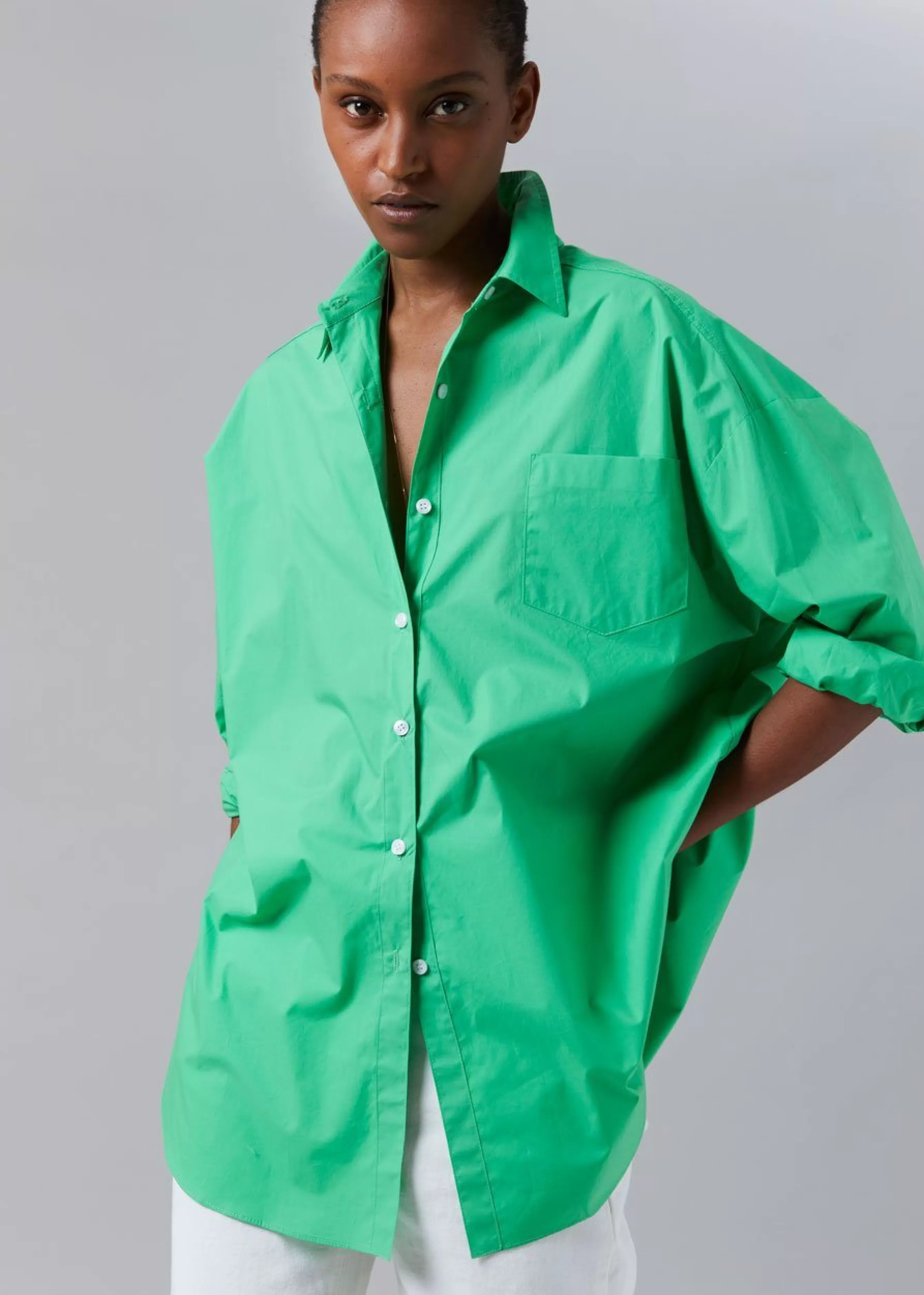 Women The Frankie Shop Melody Oversized Cotton Shirt