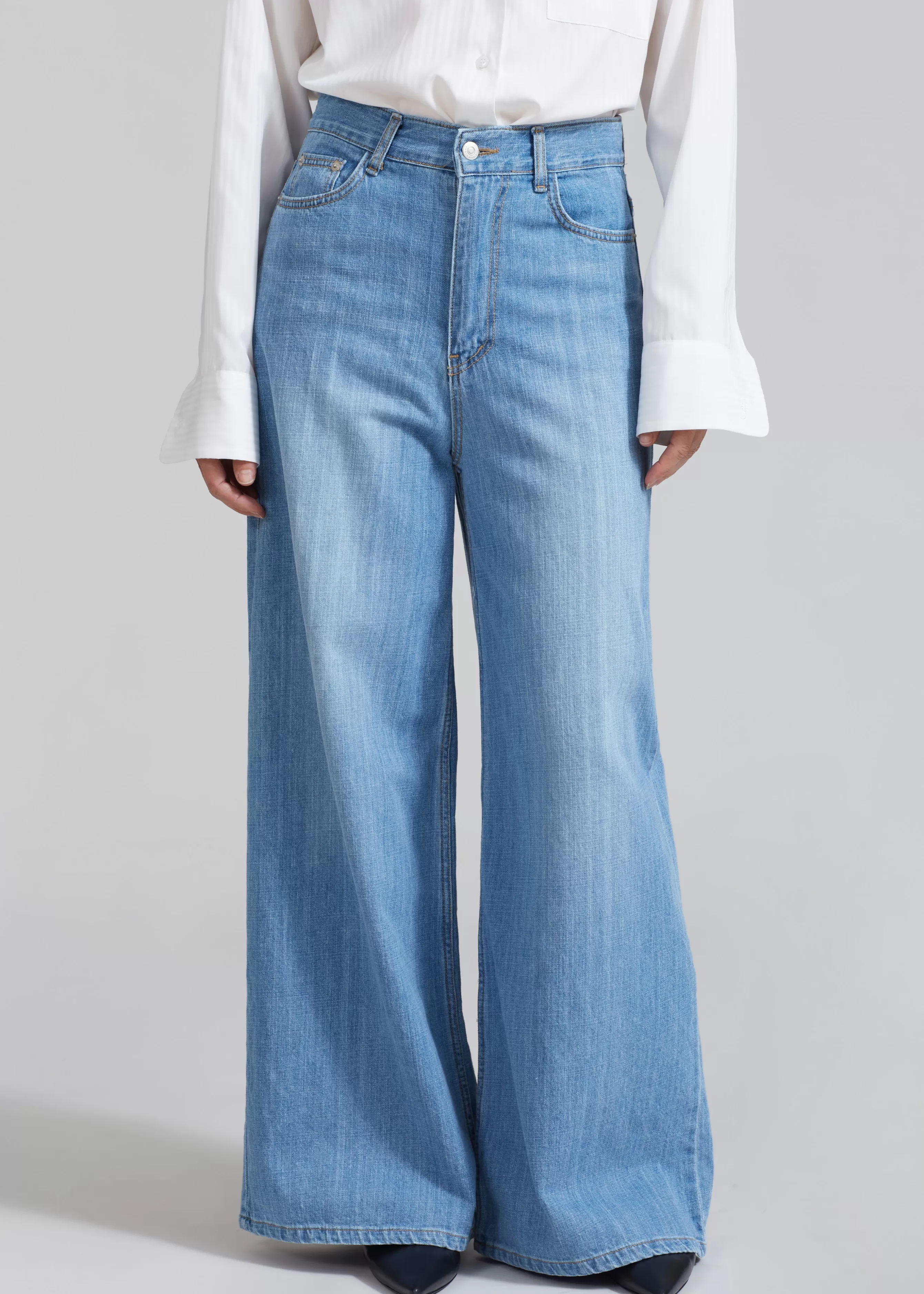 Women The Frankie Shop Odelle Wide Denim Pants