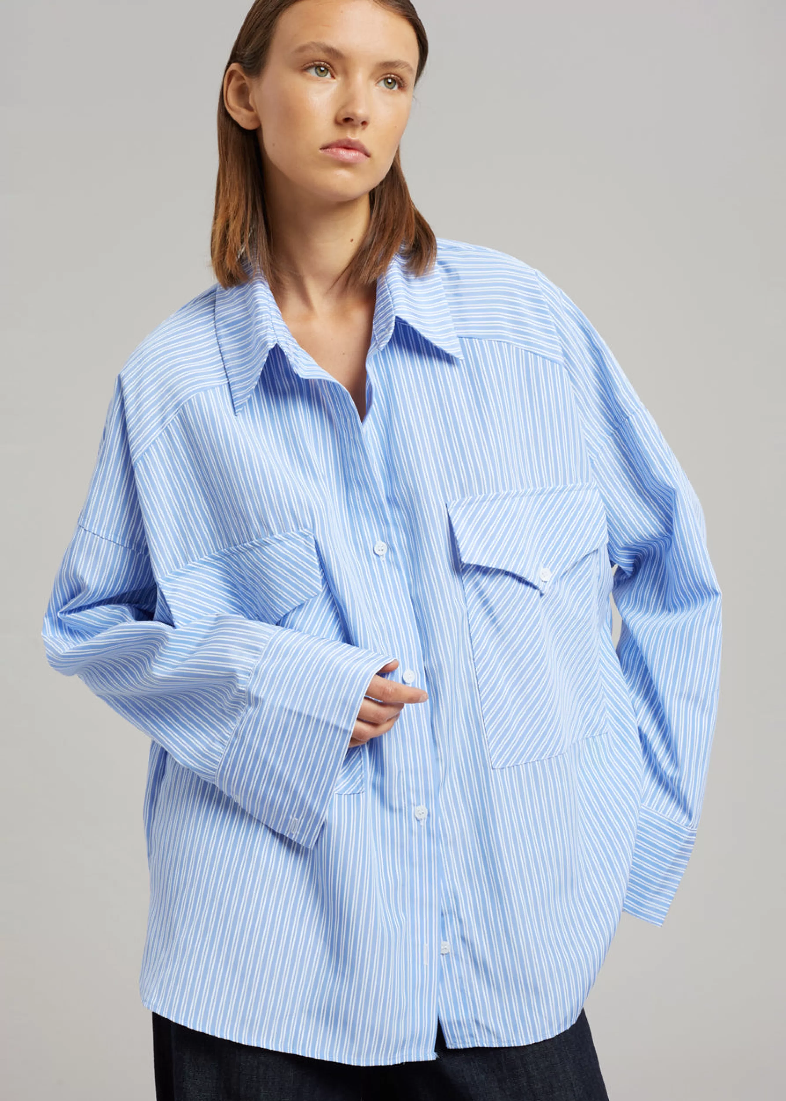 Women The Frankie Shop Orson Pocket Shirt