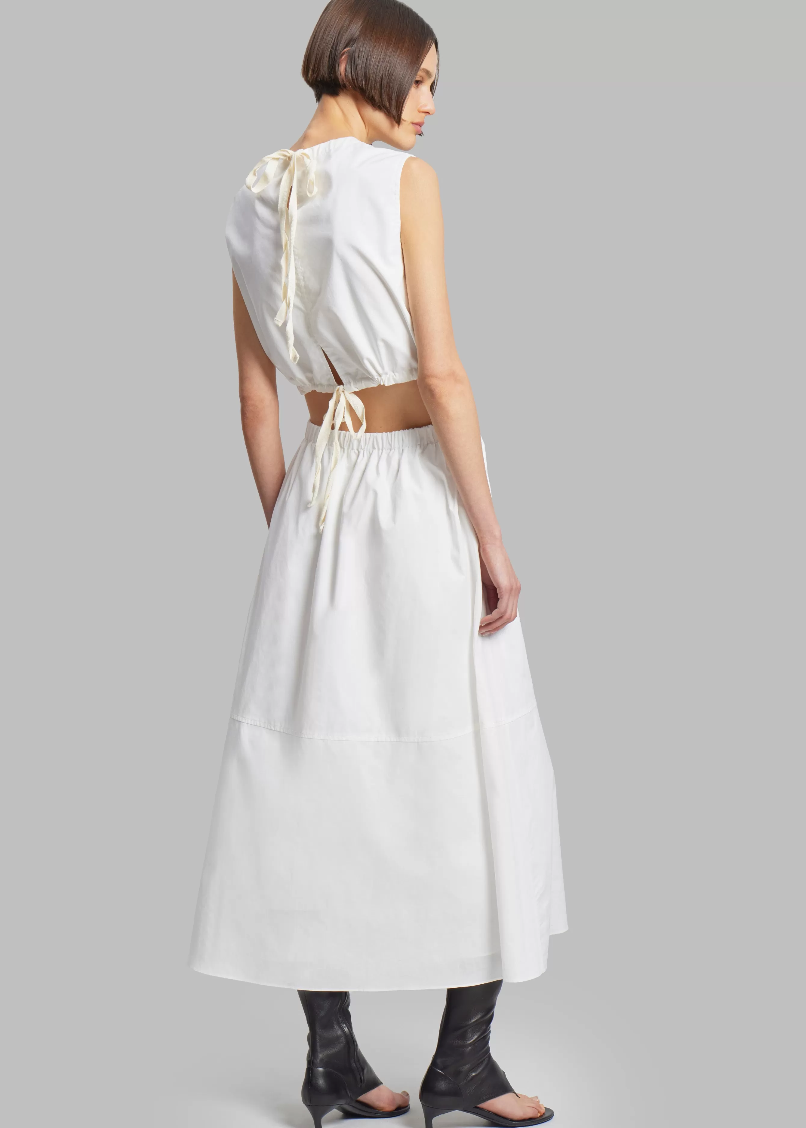 Women The Frankie Shop Proenza Schouler White Label Poplin Cutout Midi Dress