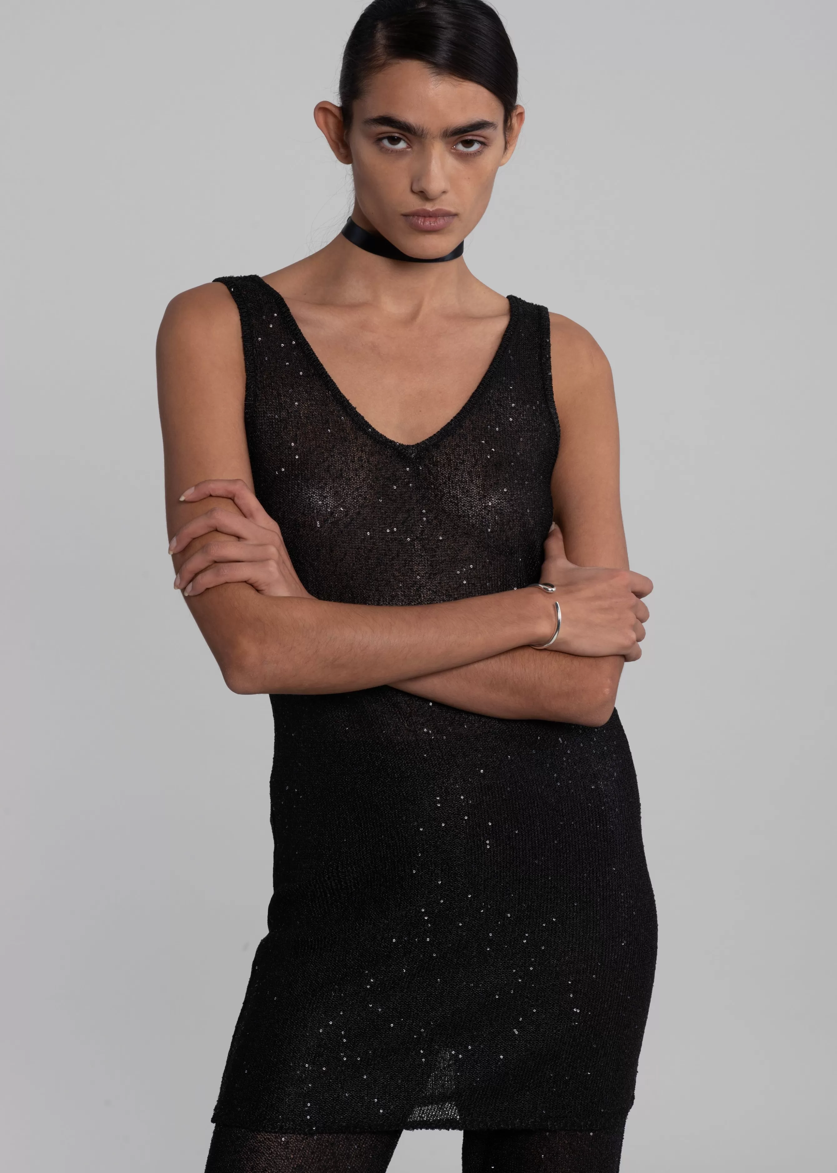 Women The Frankie Shop Remain Sequin Knit Straight Top