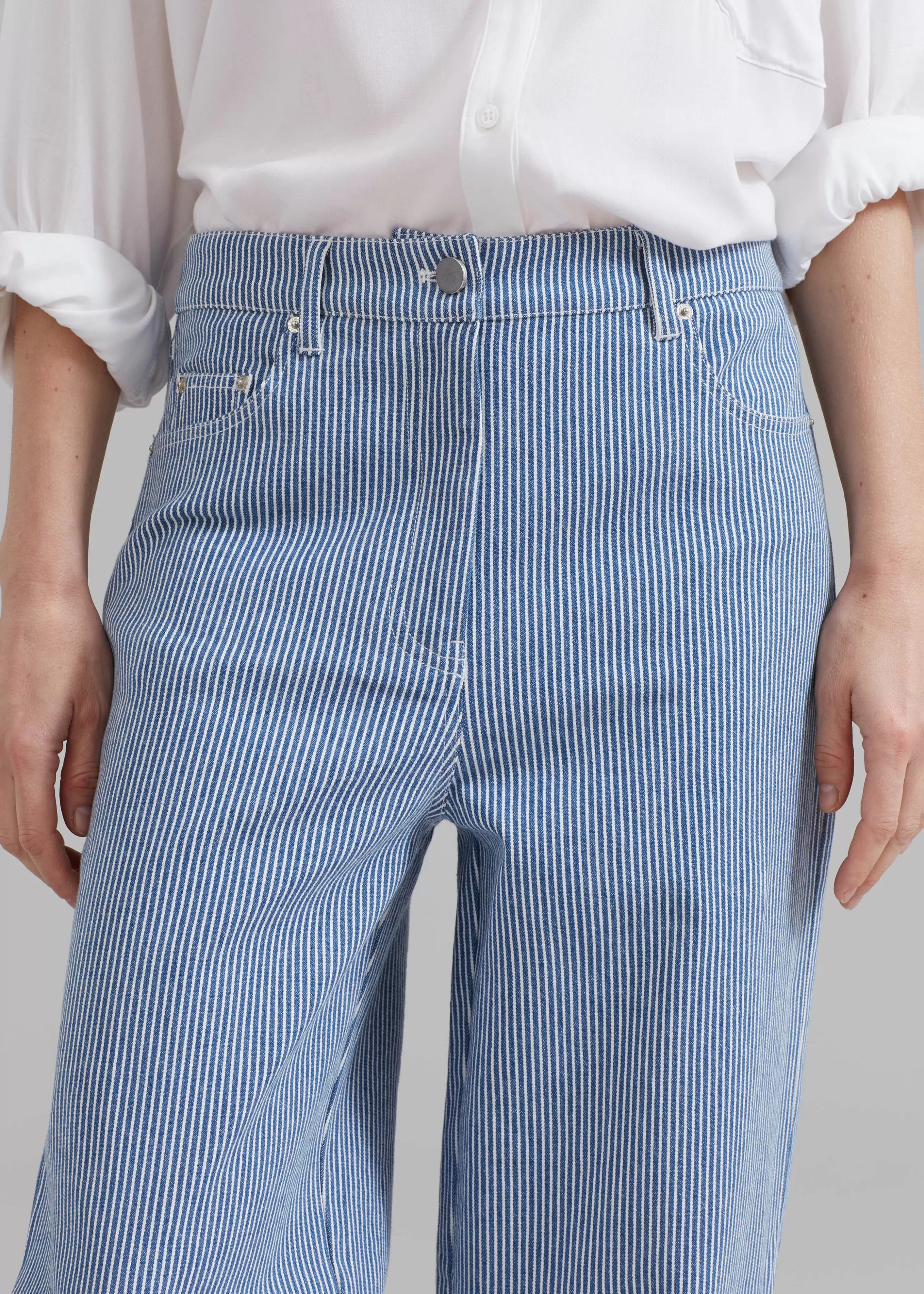 Women The Frankie Shop Remain Striped Canvas Wide Pants