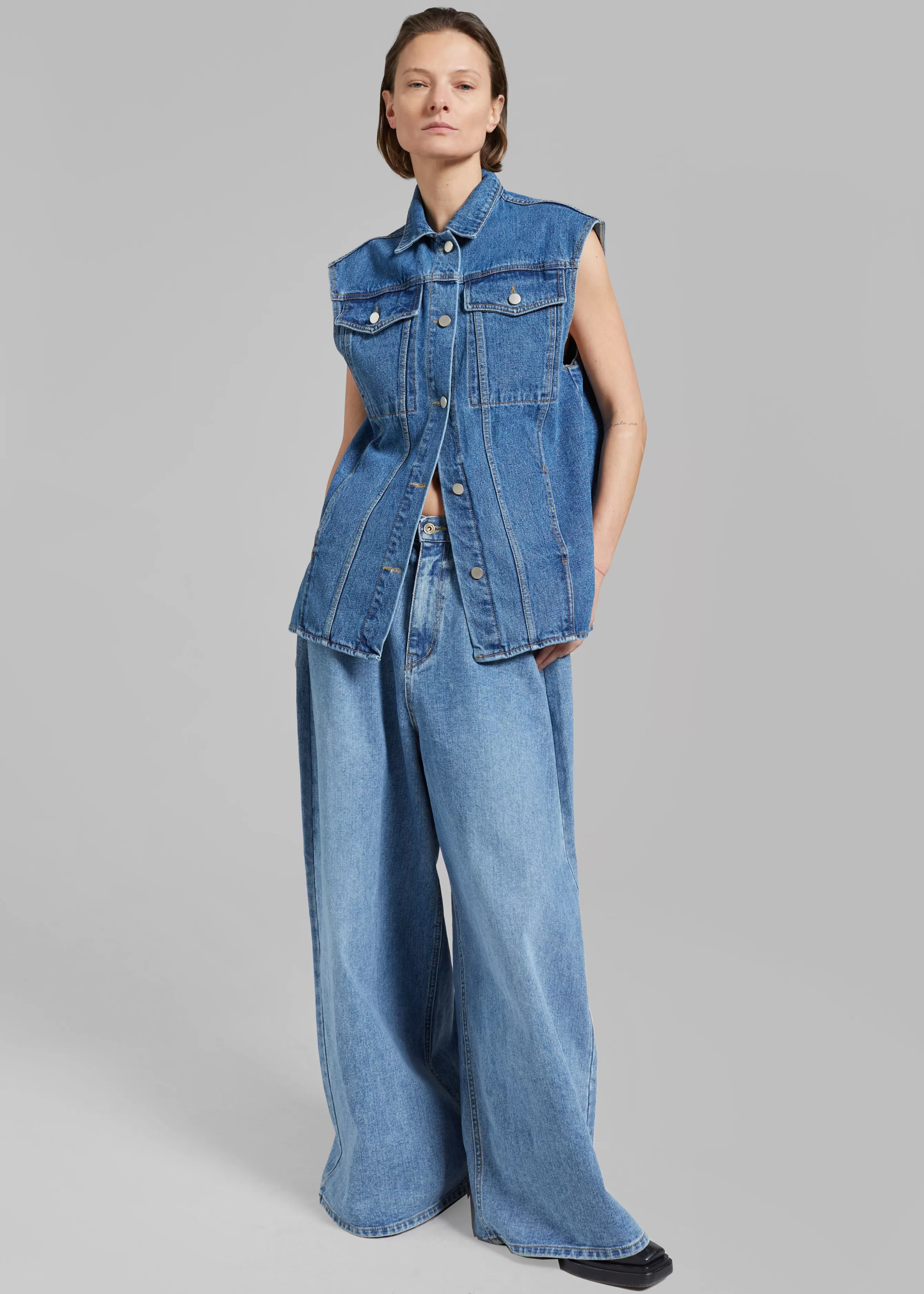 Women The Frankie Shop Reno Denim Vest