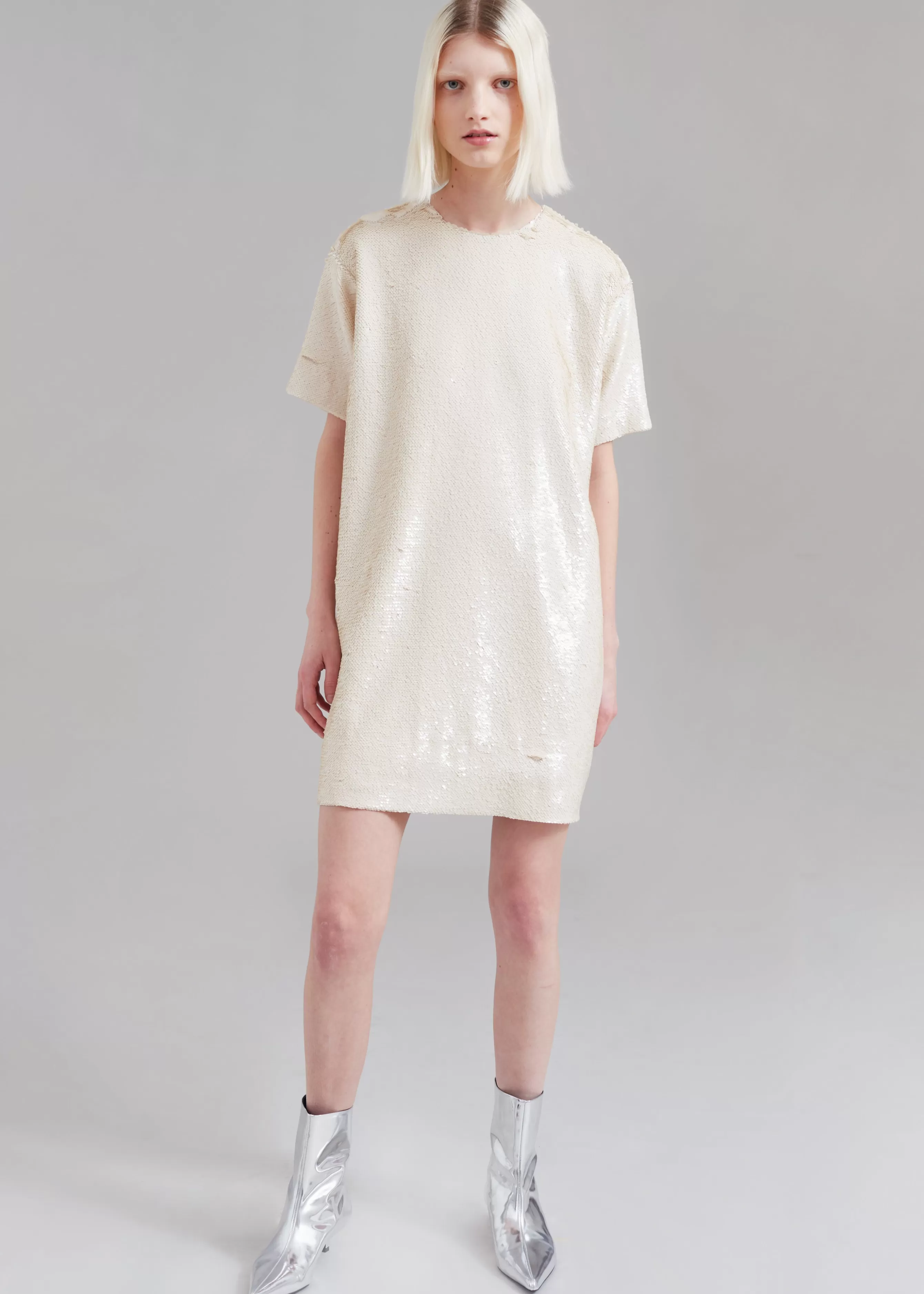 Women The Frankie Shop Riley Sequins Tee Mini Dress