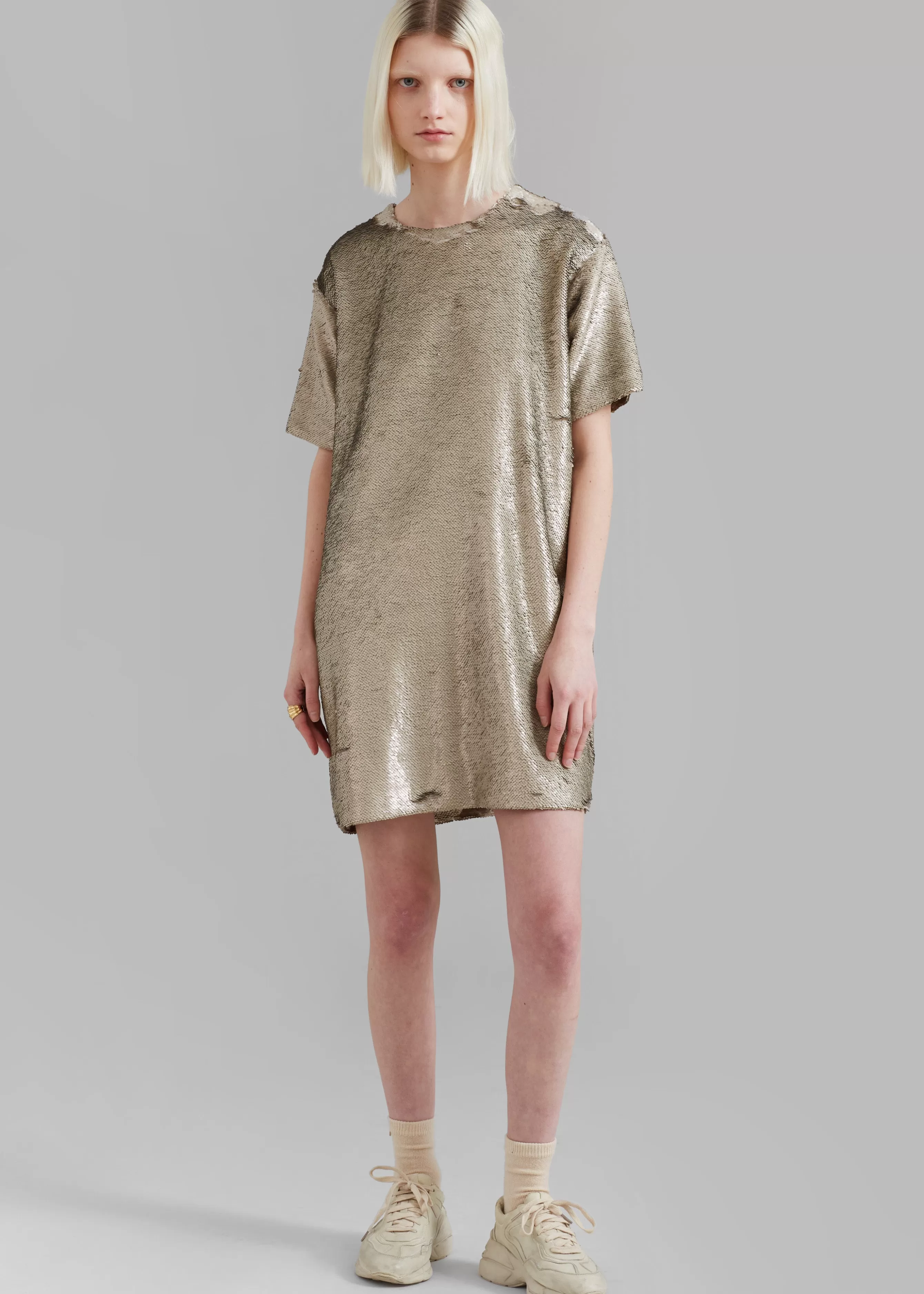 Women The Frankie Shop Riley Sequins Tee Mini Dress