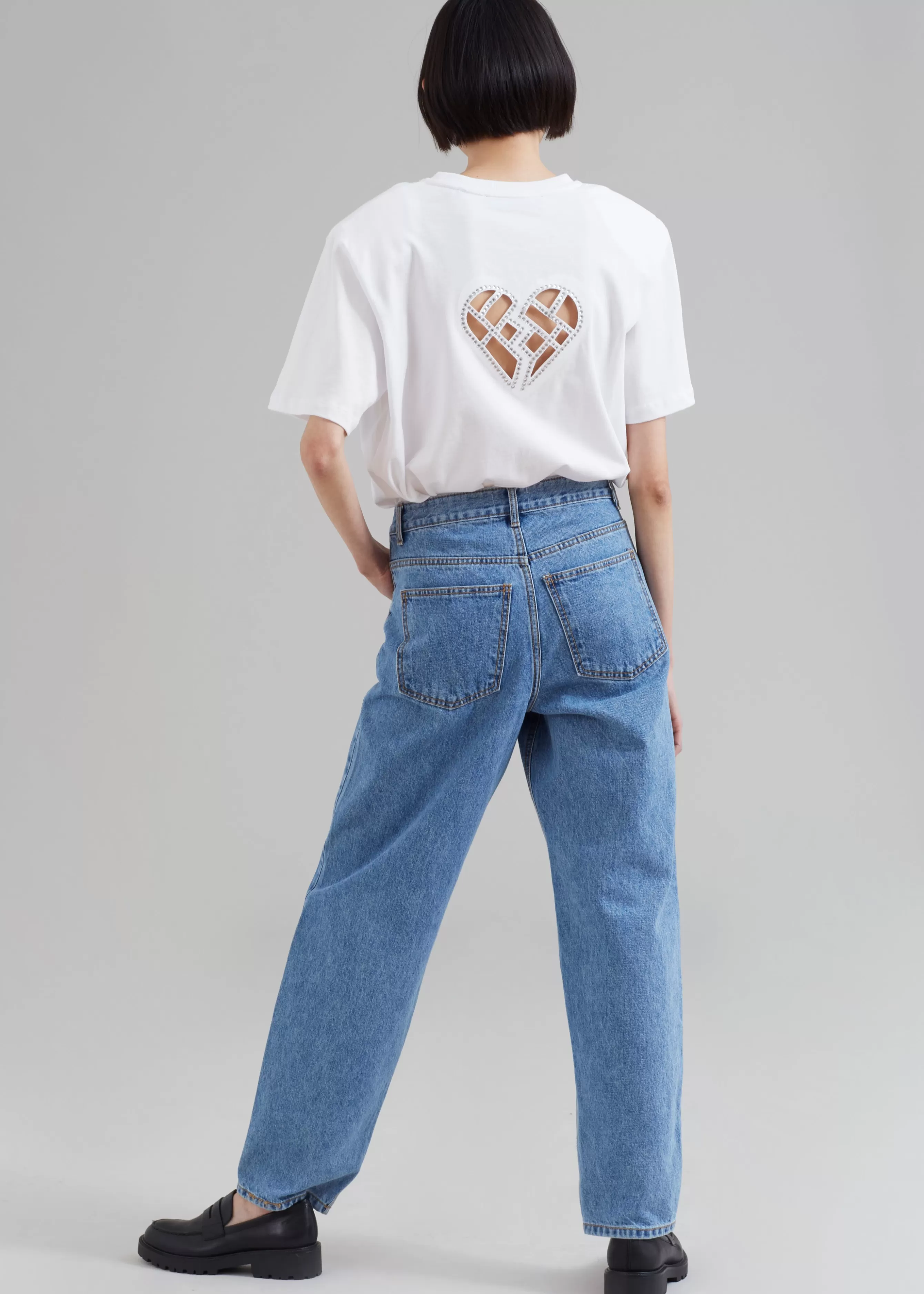 Women The Frankie Shop Rotate Boxy Lasercut T-Shirt