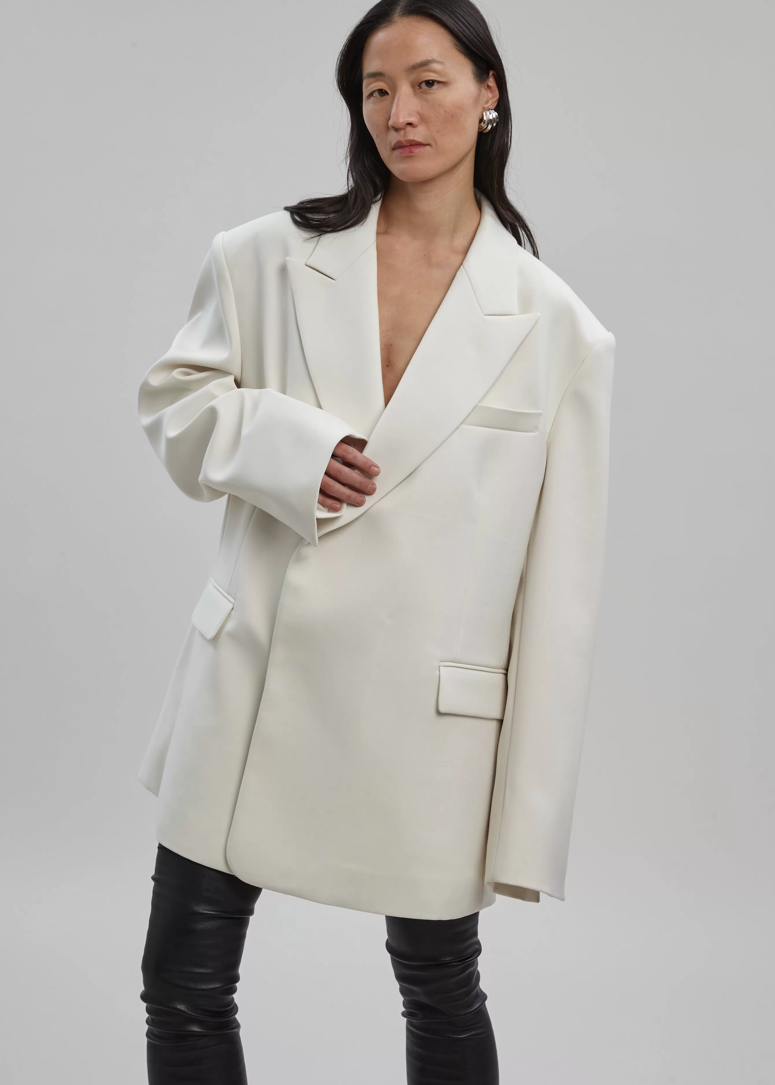 Women The Frankie Shop Sadie Oversized Double Breasted Blazer