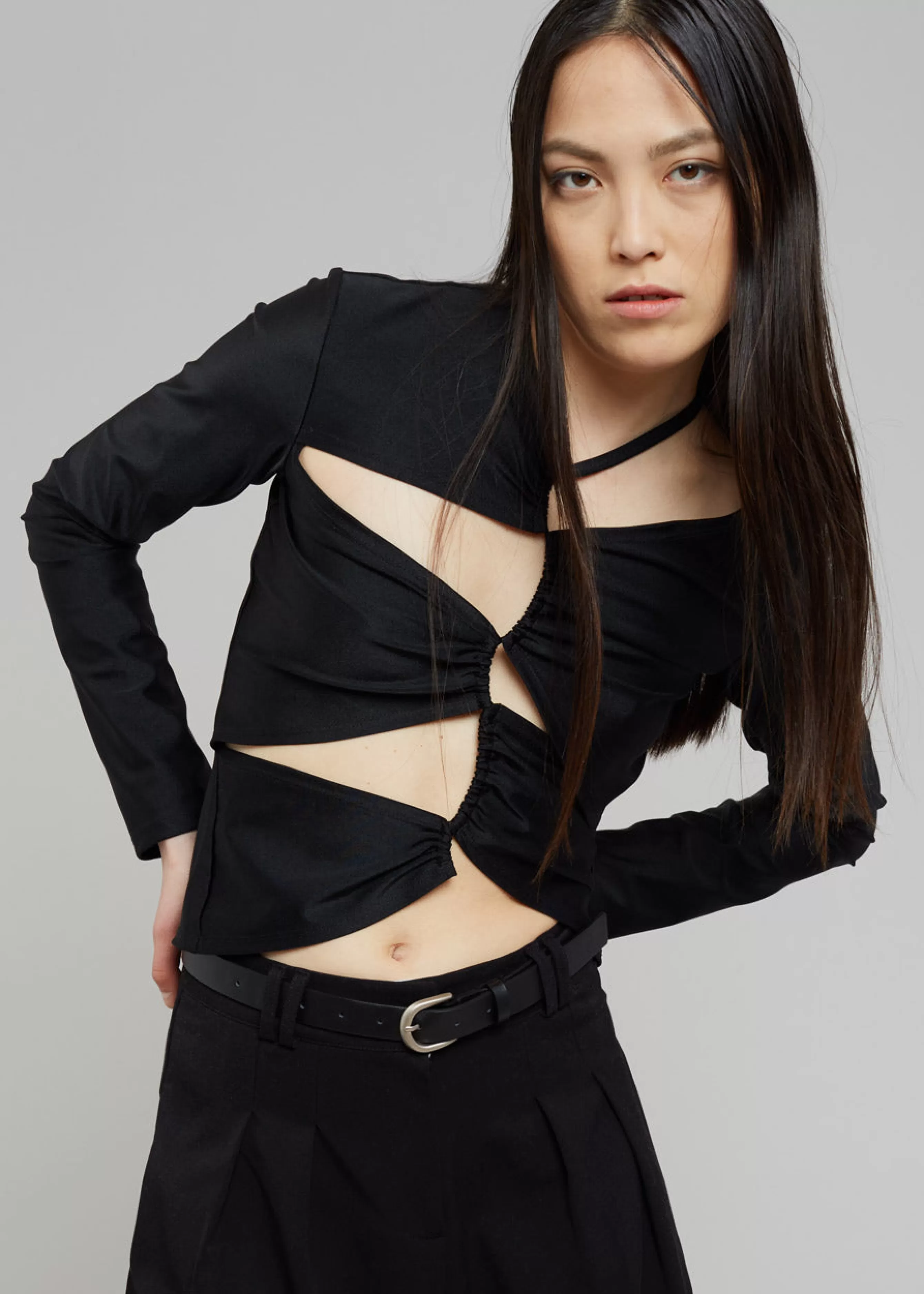 Women The Frankie Shop Sid Neigum Cutout Tension Blouse