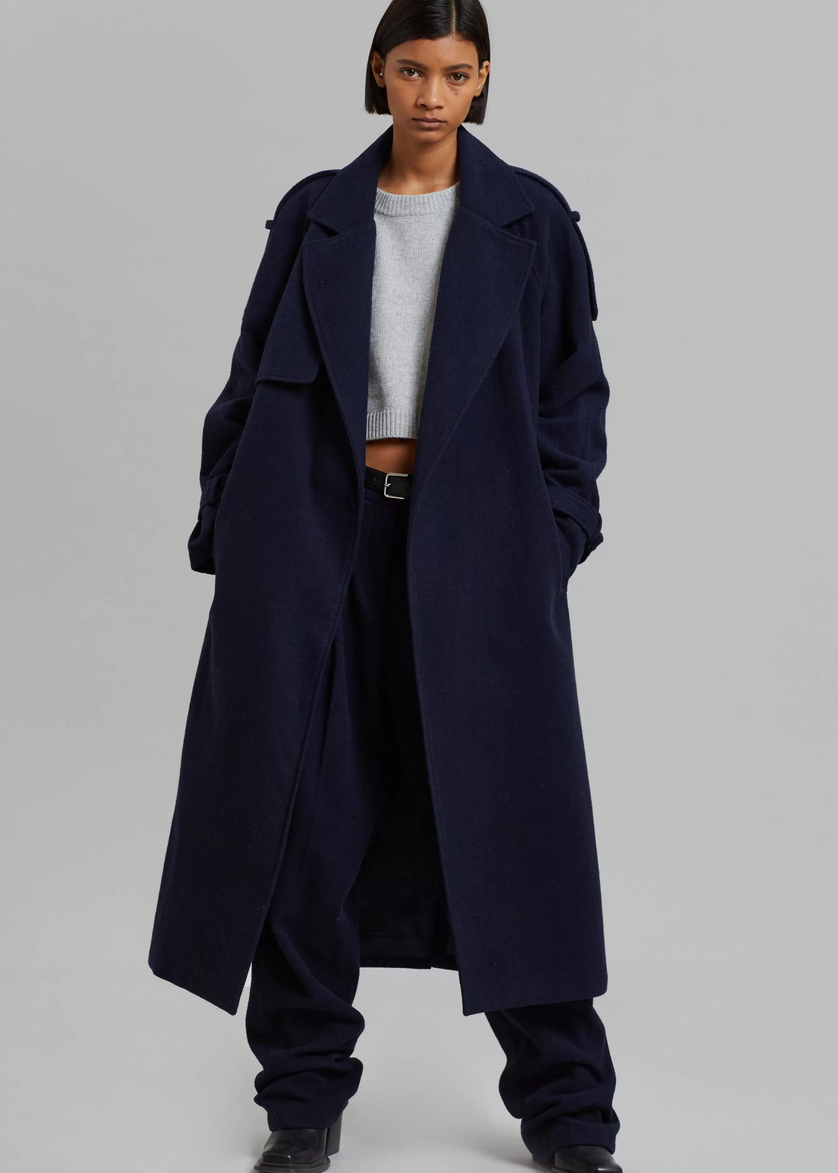 Women The Frankie Shop Suzanne Wool Trench Coat