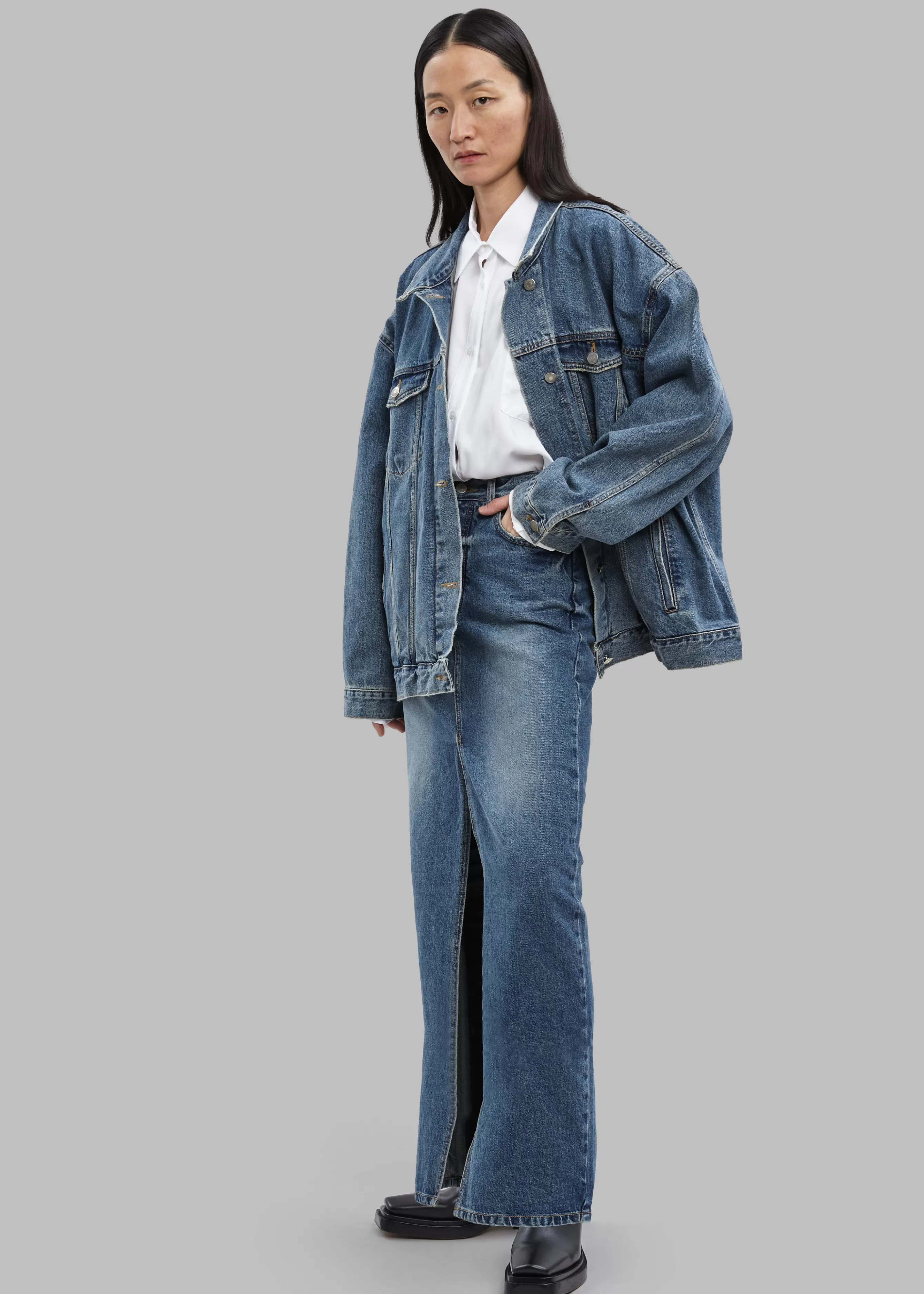 Women The Frankie Shop Texas Boxy Denim Jacket