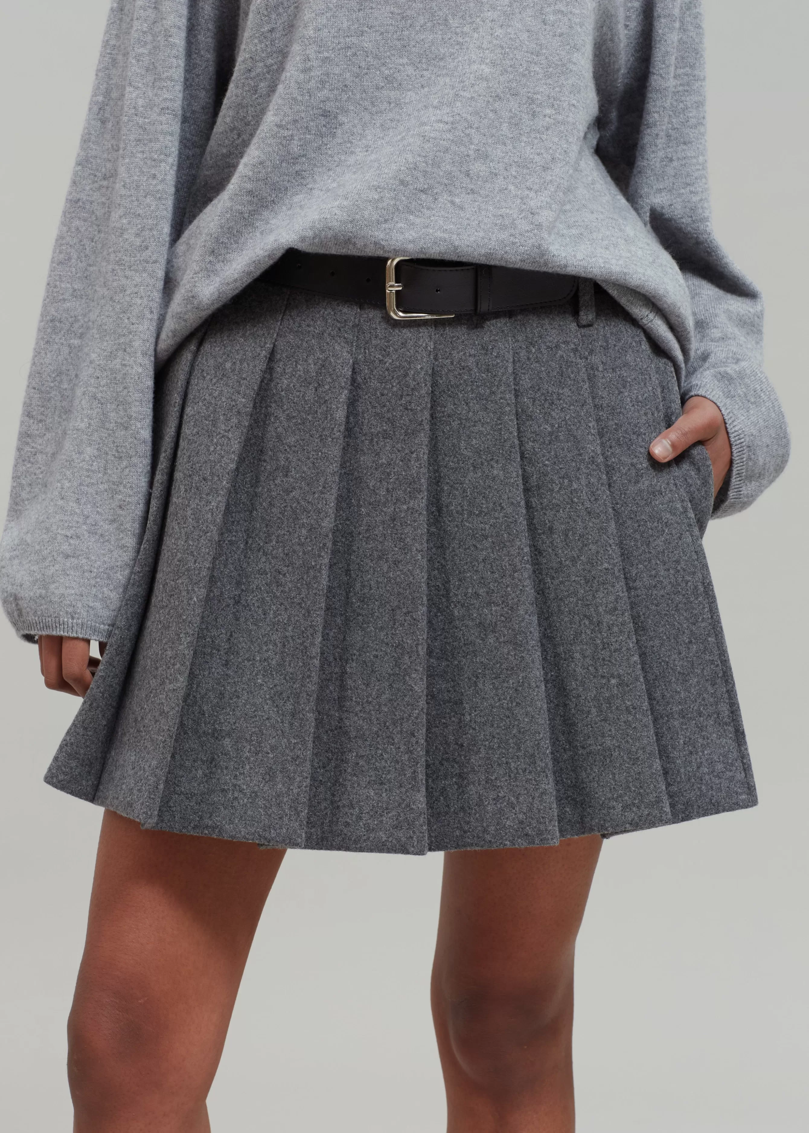 Women The Frankie Shop Tokyo Wool Pleated Skort